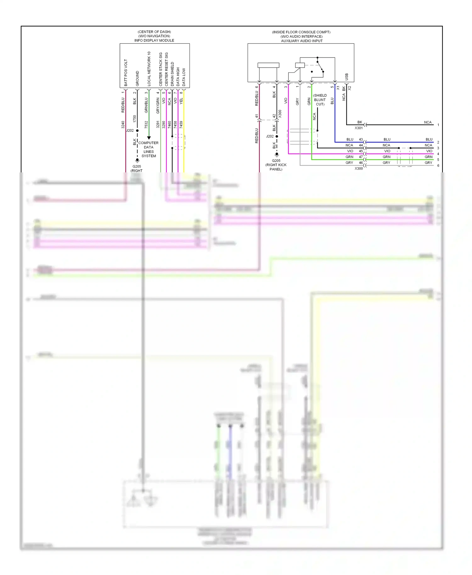 Wiring diagram center stack sig for Chevrolet Malibu VIII facelift (2013-2016) (2 of 12)