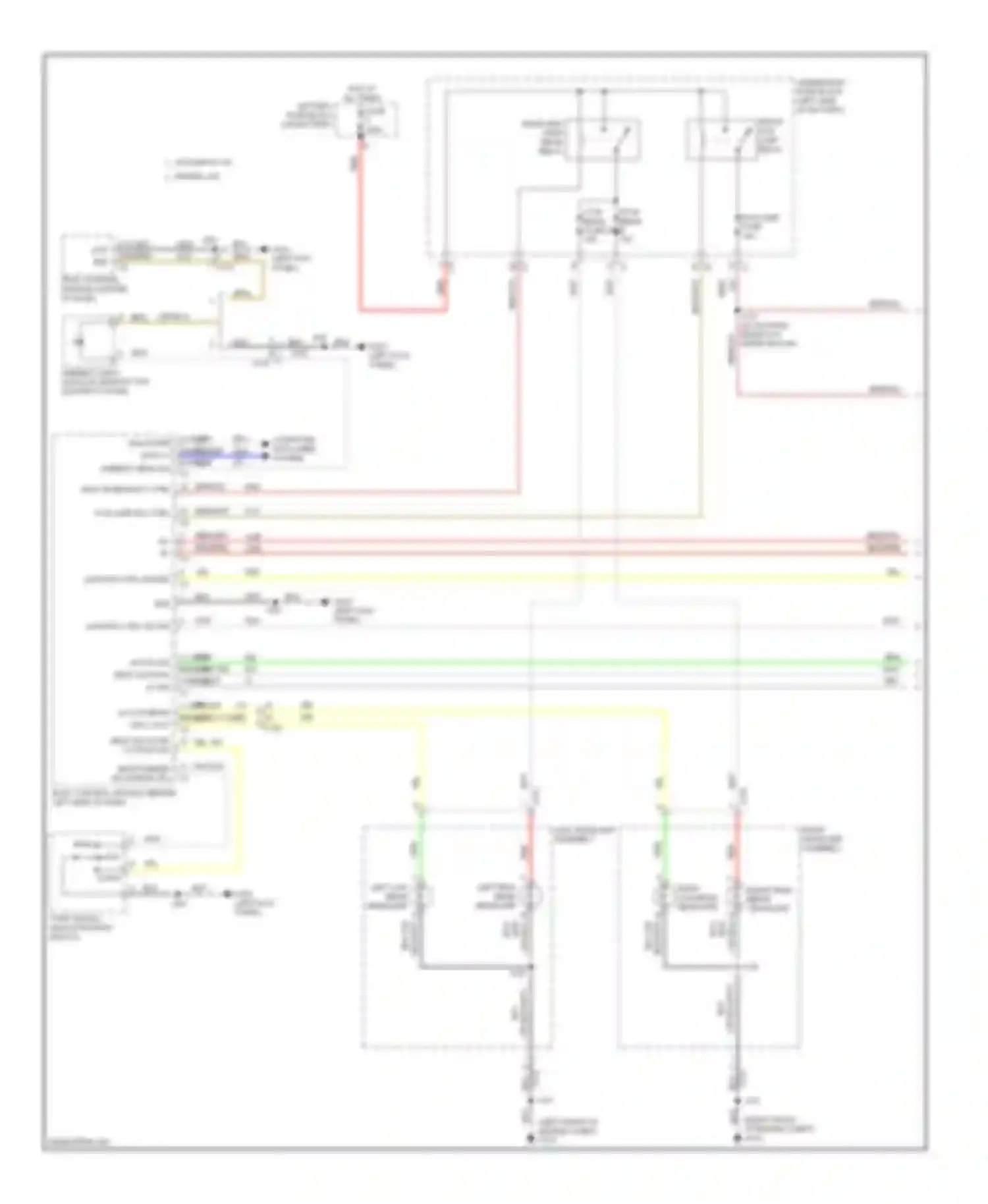Wiring diagram front fog lamp for Chevrolet Malibu VIII facelift (2013-2016) (2 of 2)