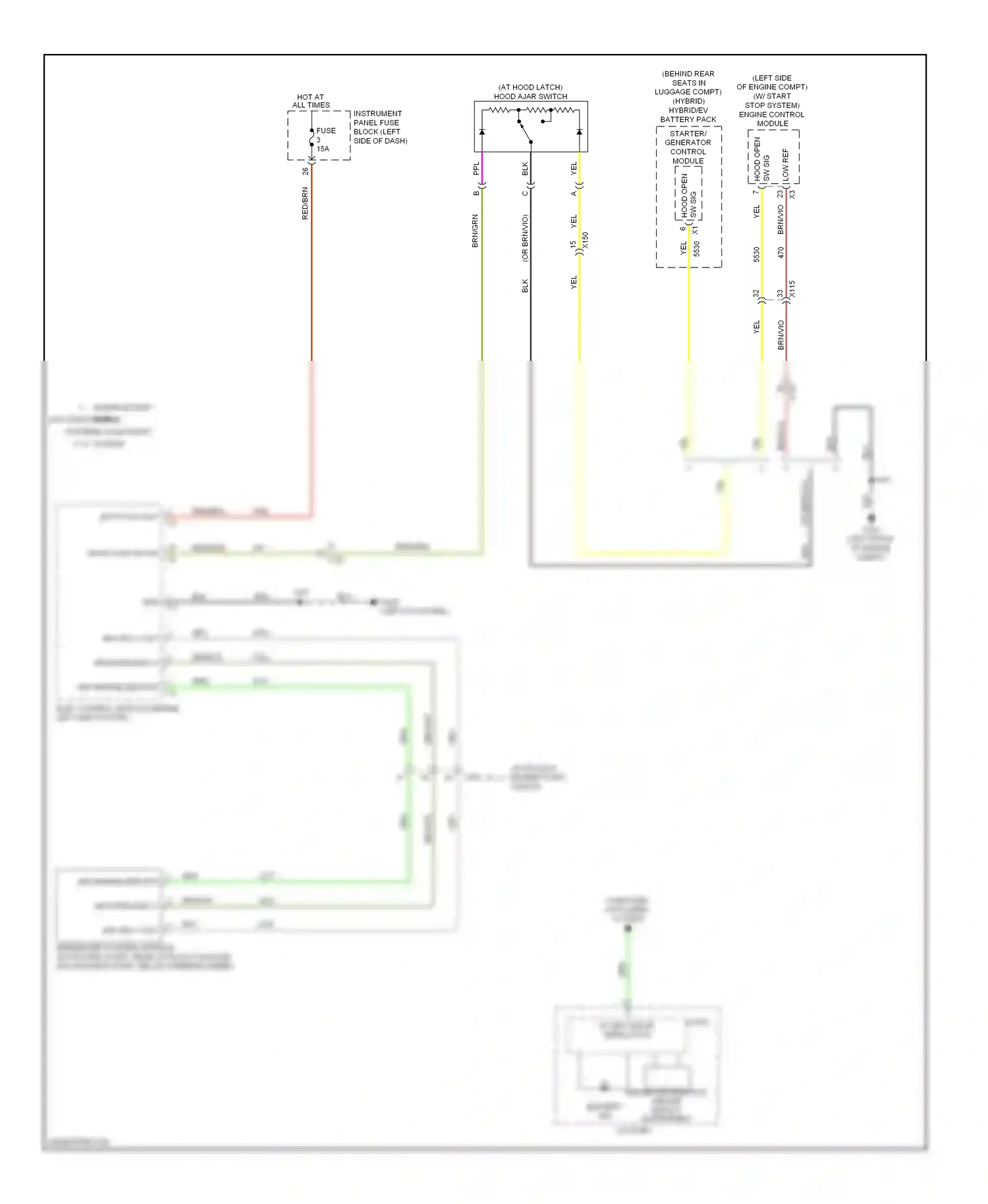 Wiring diagram immobilizer control module for Chevrolet Malibu VIII facelift (2013-2016) (2 of 2)