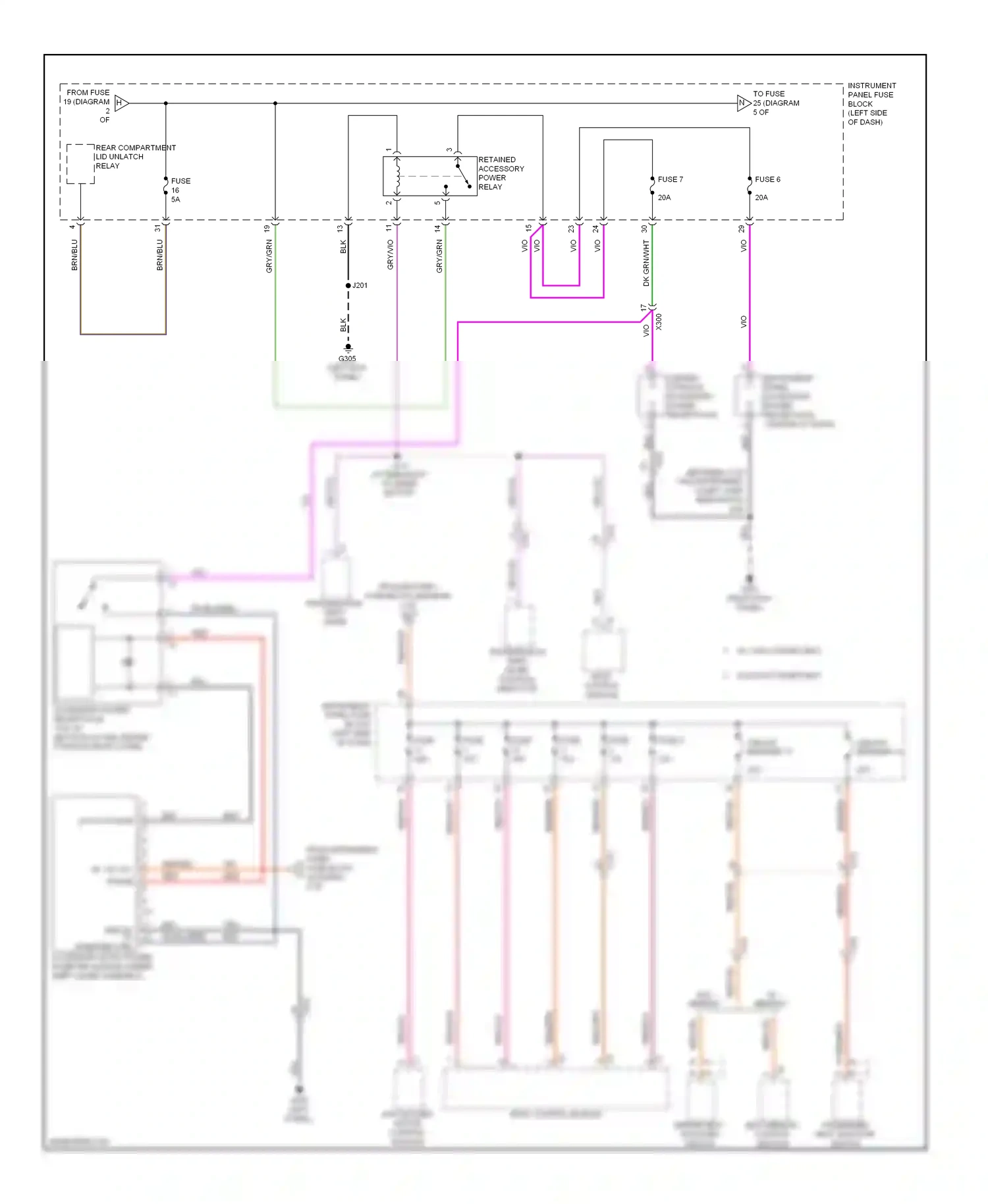Wiring diagram instrument panel for Chevrolet Malibu VIII facelift (2013-2016) (3 of 5)