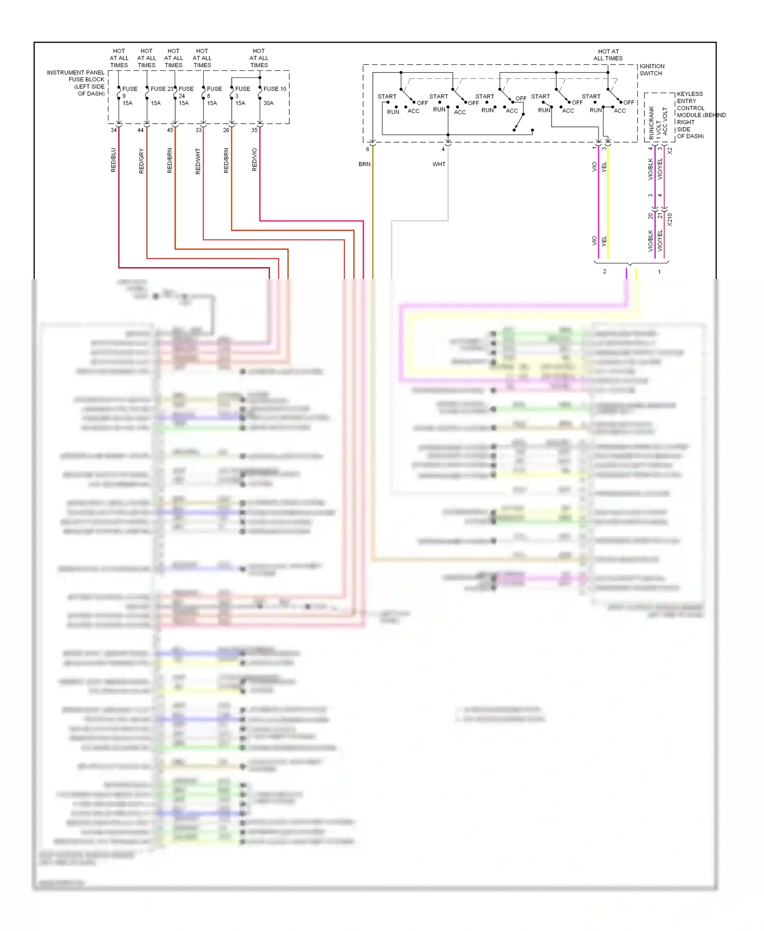 Wiring diagram keyless entry control module for Chevrolet Malibu VIII facelift (2013-2016) (1 of 8)
