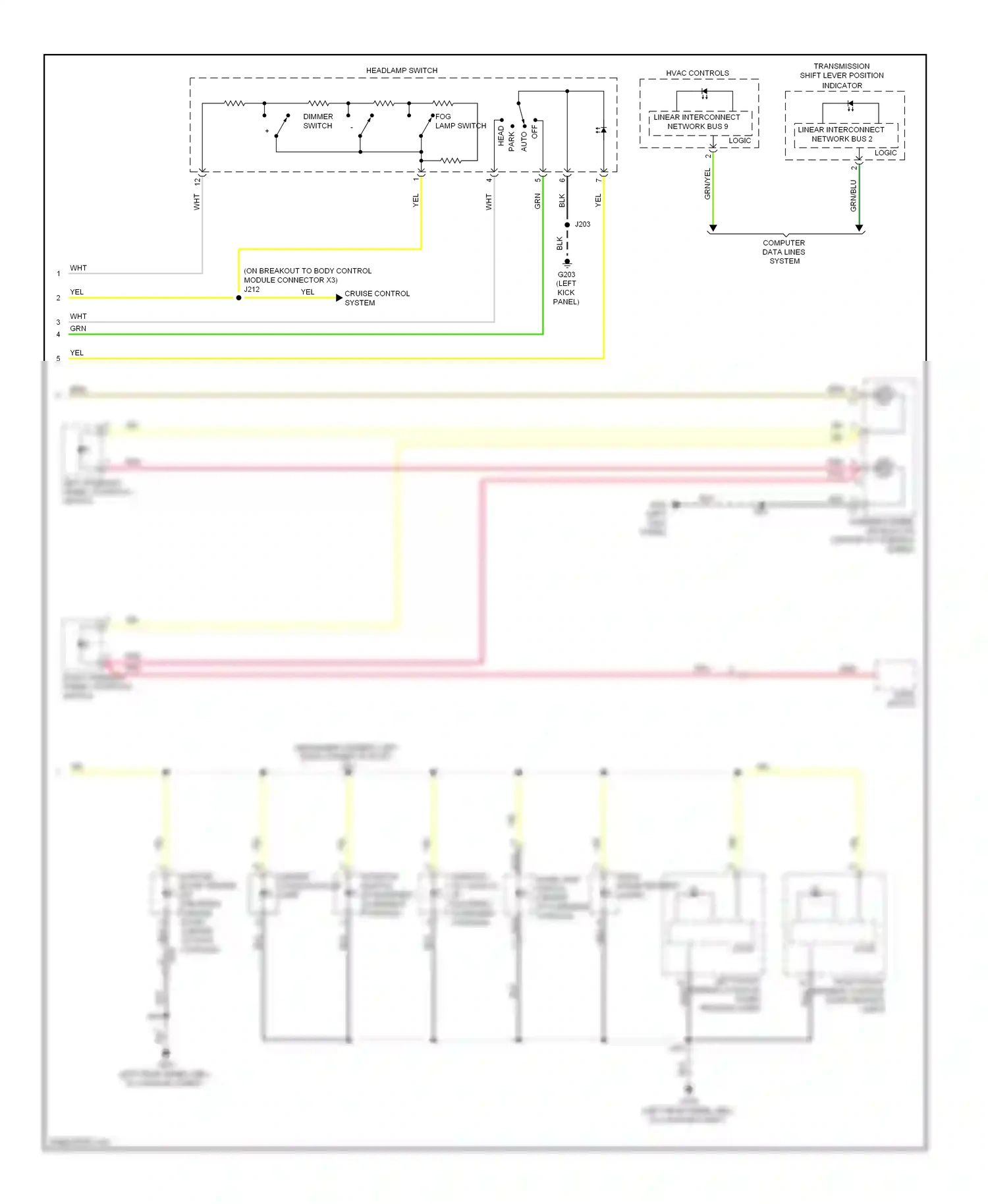 Chevrolet Malibu VIII facelift (2013-2016) left front overhead console dome/ wiring diagram  (1 of 1)