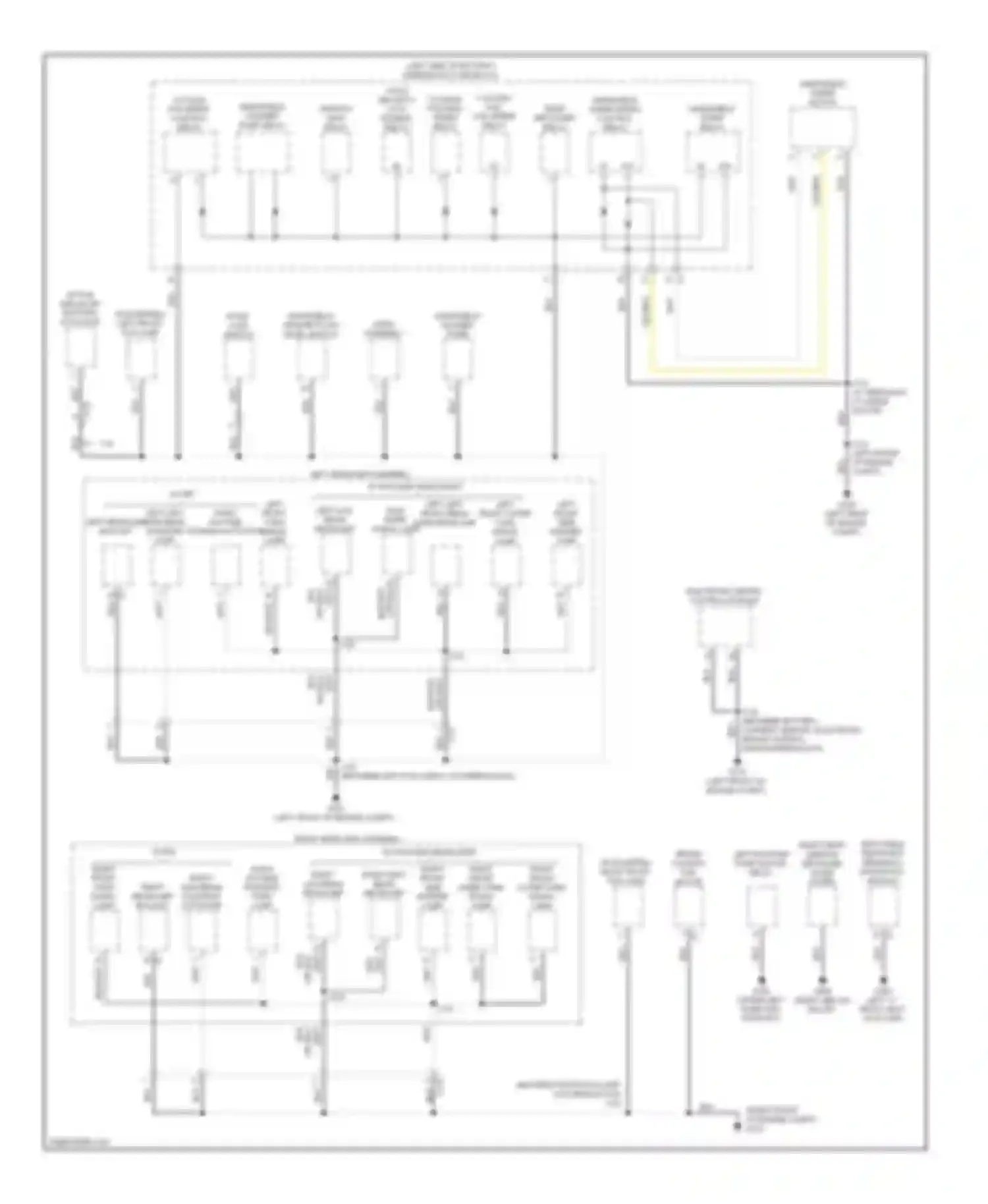 Wiring diagram left left high front beam inner turn headlamp signal lamp for Chevrolet Malibu VIII facelift (2013-2016) (1 of 1)