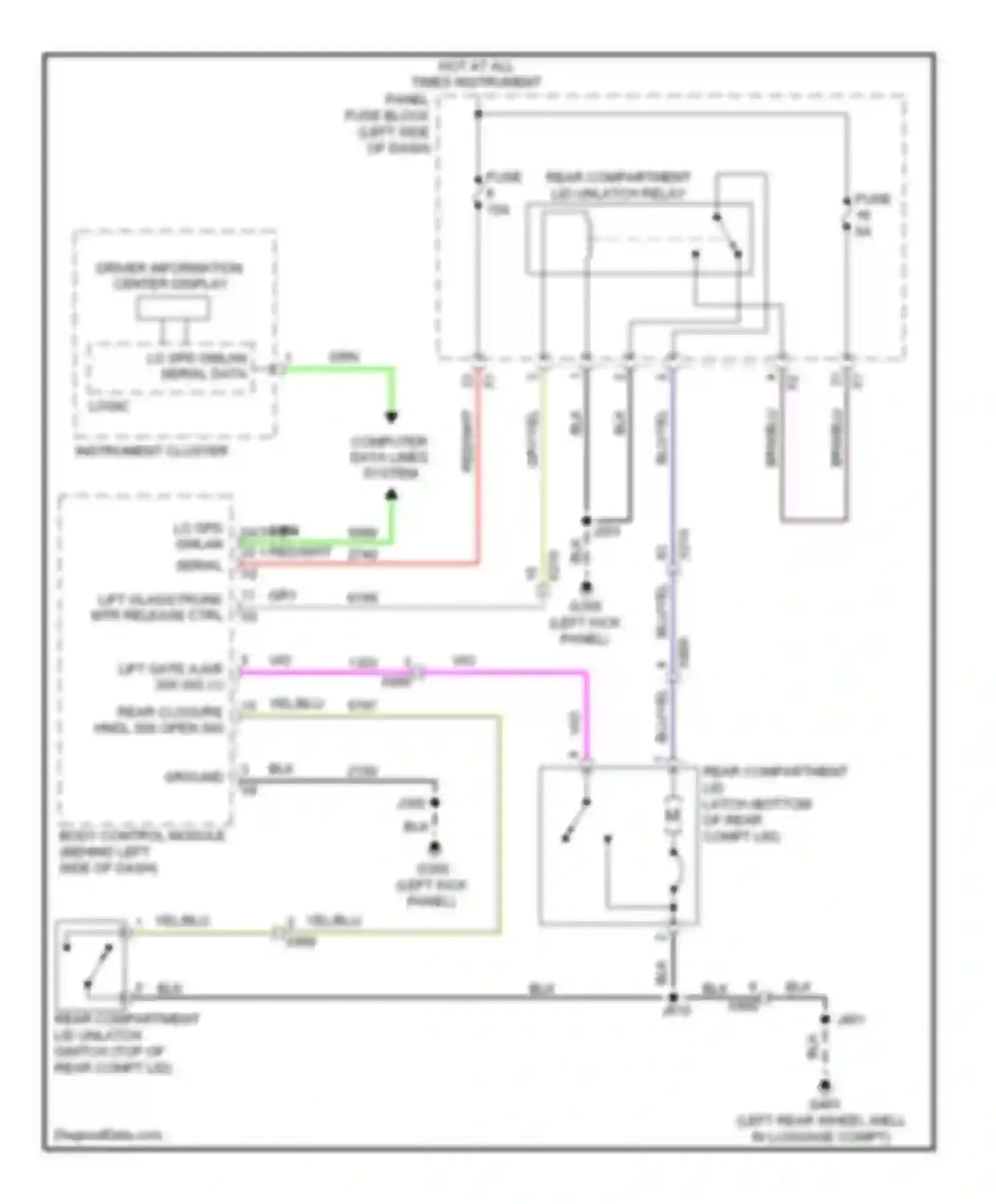 Wiring diagram lo spd gmlan serial data b+ 22 1 for Chevrolet Malibu VIII facelift (2013-2016) (1 of 1)