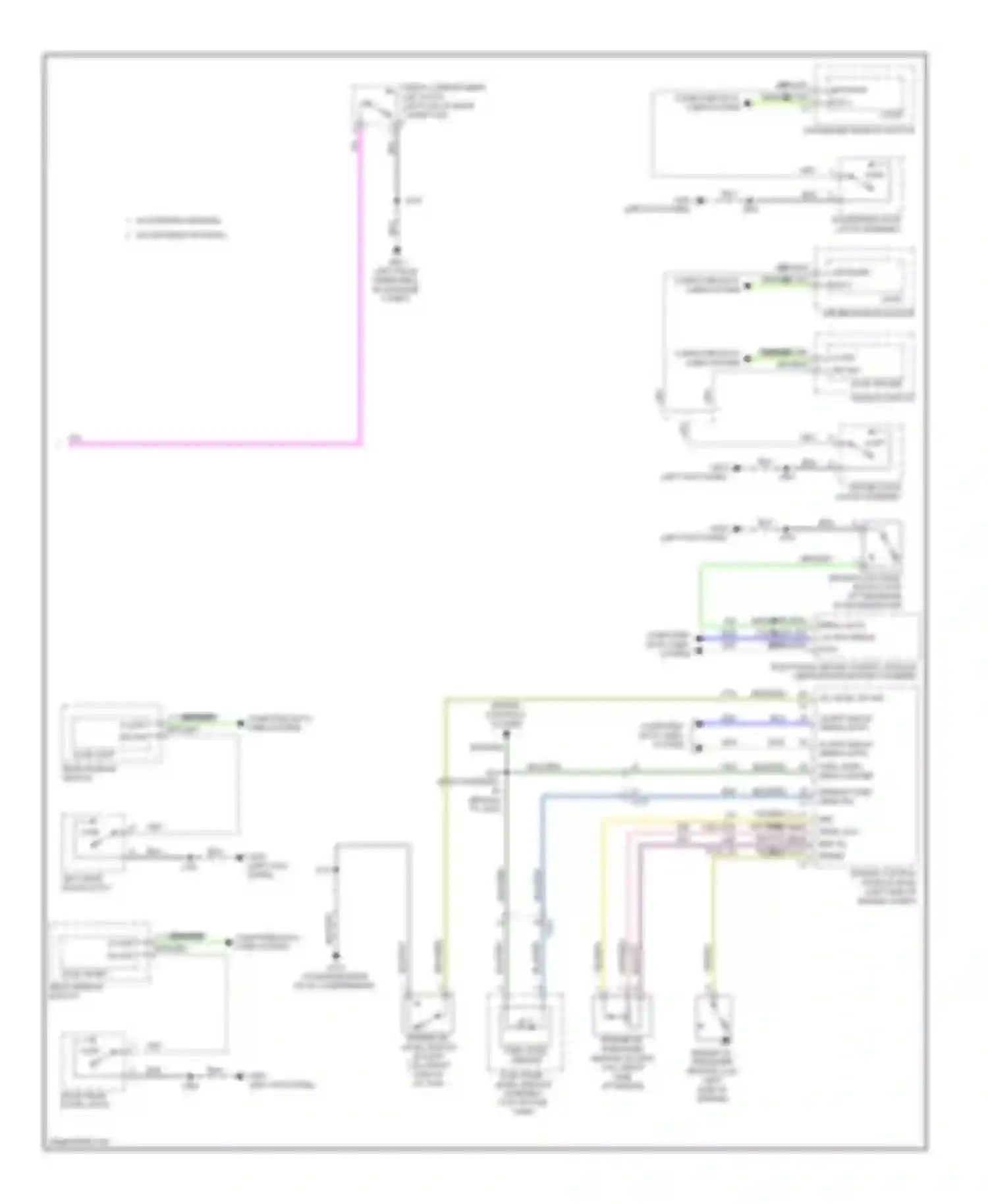 Wiring diagram logic left rear window switch for Chevrolet Malibu VIII facelift (2013-2016) (2 of 4)