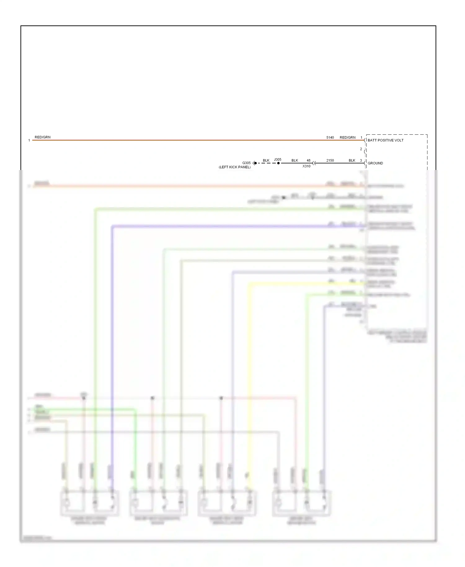 Wiring diagram rear vertical mtr down ctrl for Chevrolet Malibu VIII facelift (2013-2016) (1 of 1)