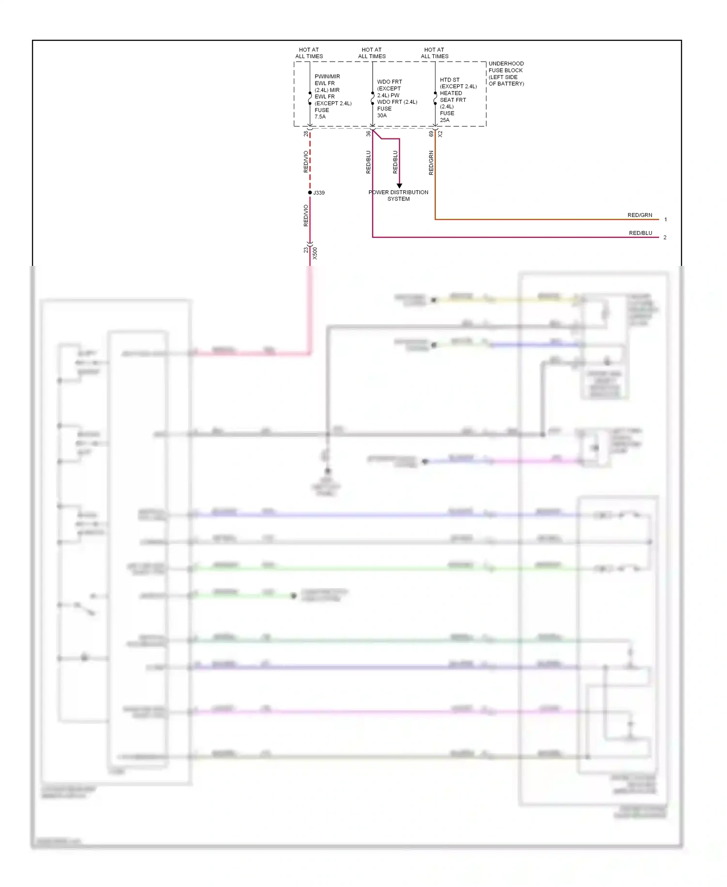 Wiring diagram vertical pos ctrl for Chevrolet Malibu VIII facelift (2013-2016) (1 of 2)