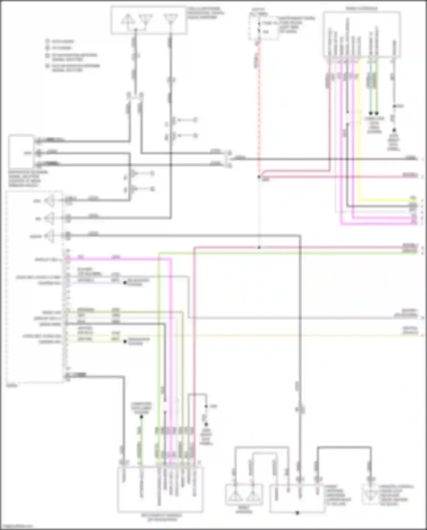 Car Wiring Diagrams for Malibu Chevrolet VIII facelift (2013-2016): Navigation circuit, w/ amplifier (1 of 4)