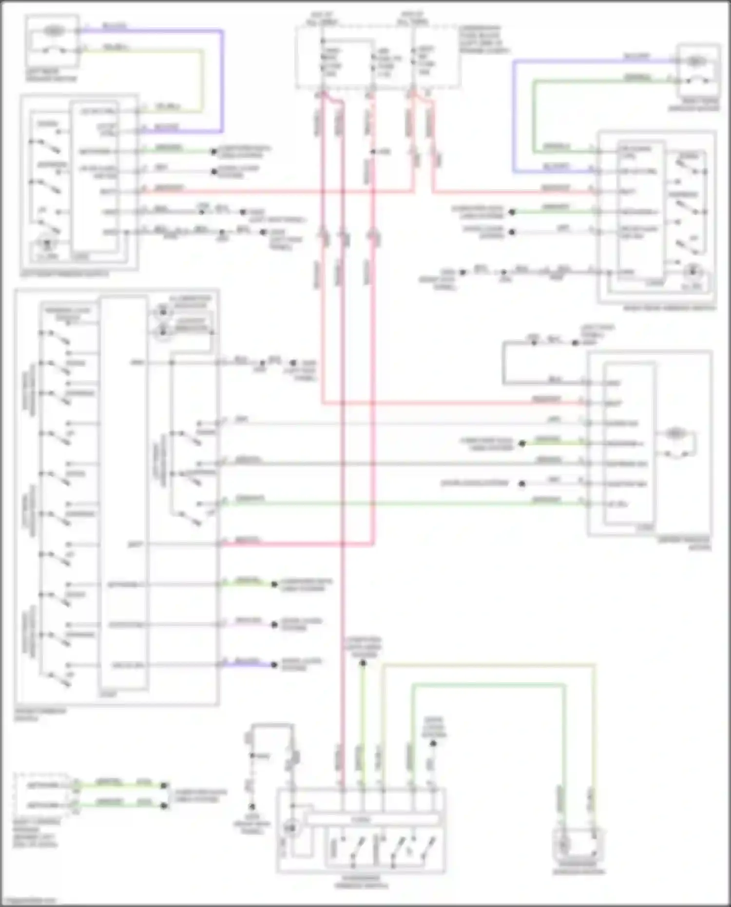 Car Wiring Diagrams for Malibu Chevrolet VIII facelift (2013-2016): Power windows circuit, w/ express up/down
