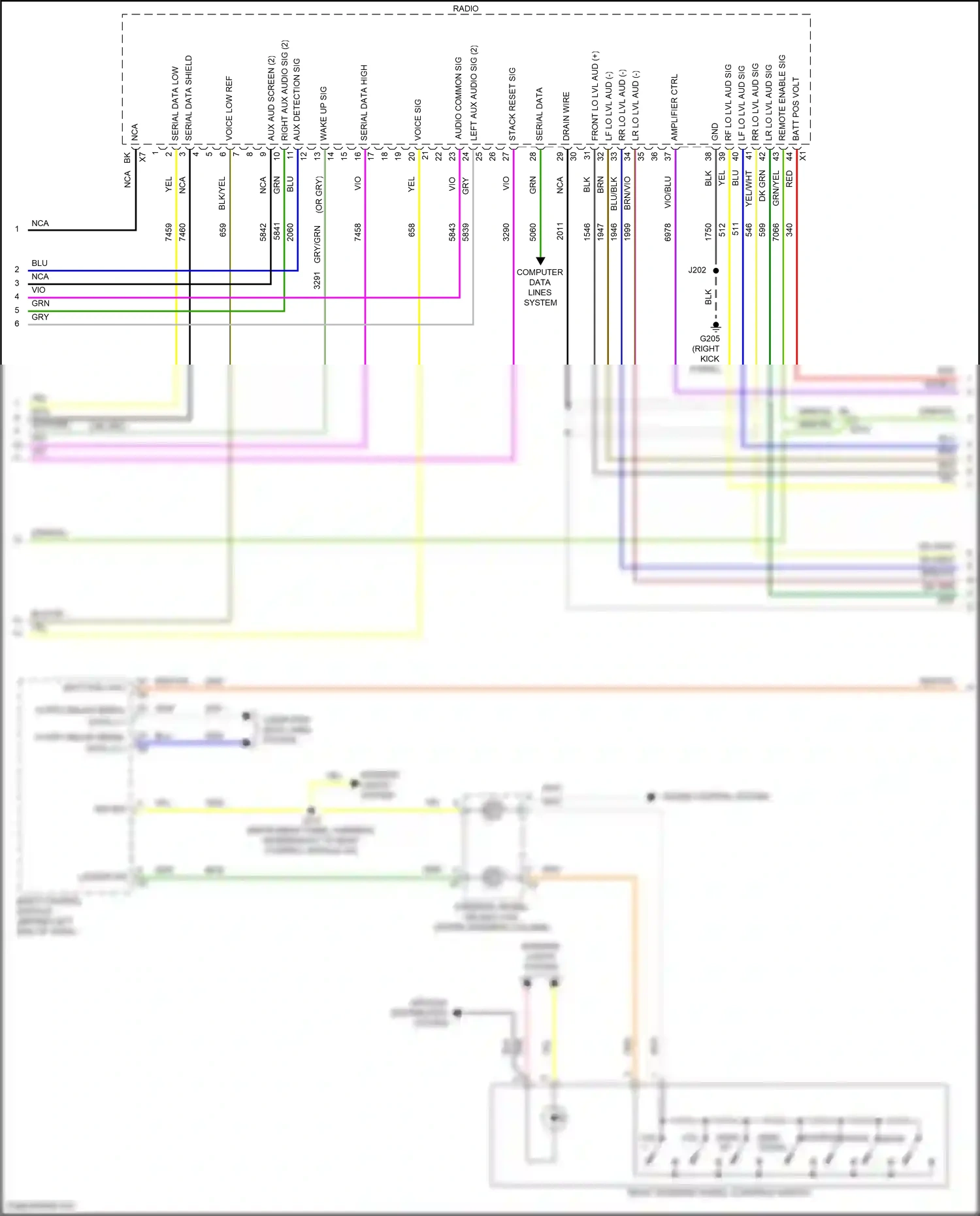Wiring diagram amplifier ctrl for Chevrolet Malibu VIII facelift (2013-2016) (1 of 6)