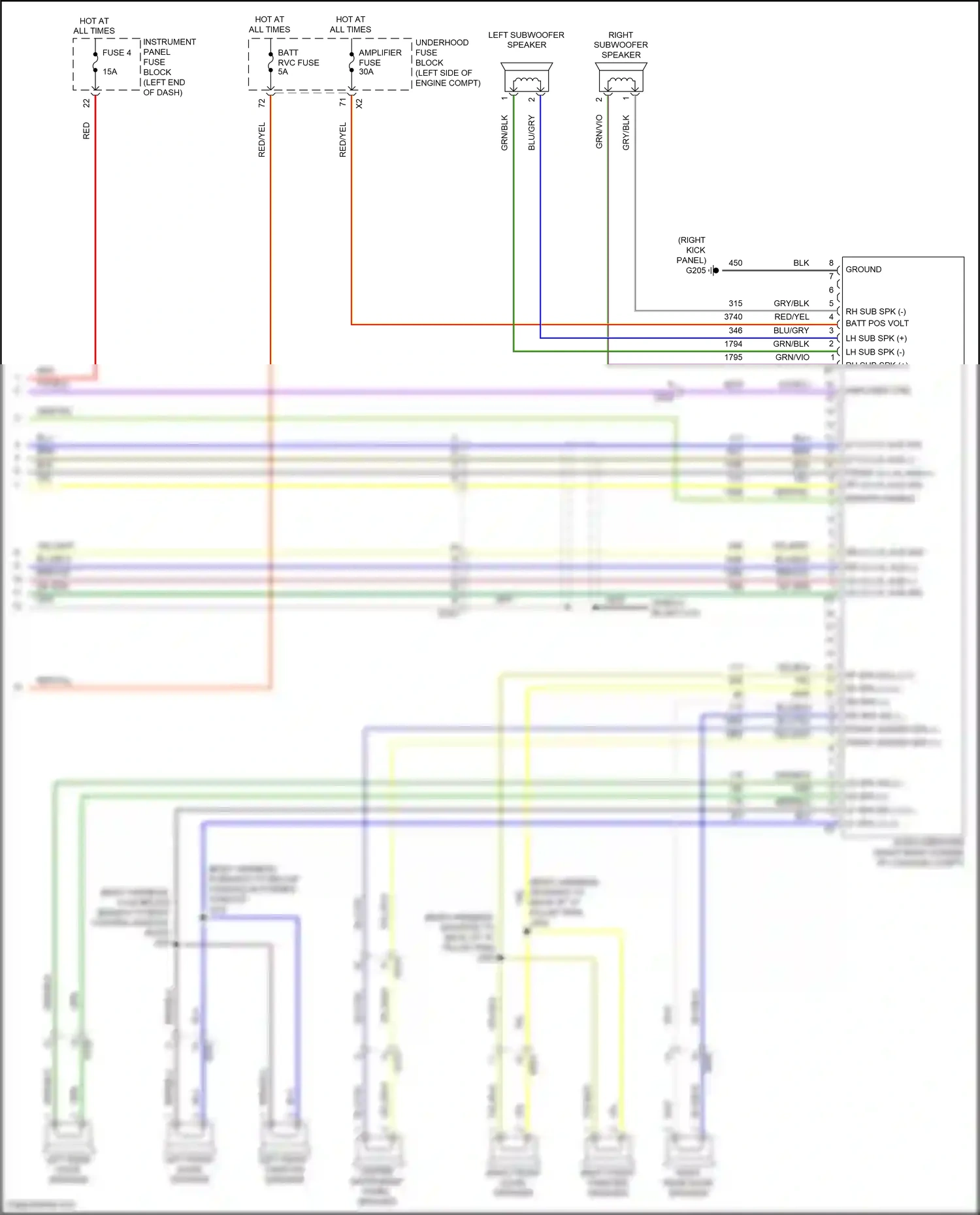 Wiring diagram amplifier ctrl for Chevrolet Malibu VIII facelift (2013-2016) (2 of 6)