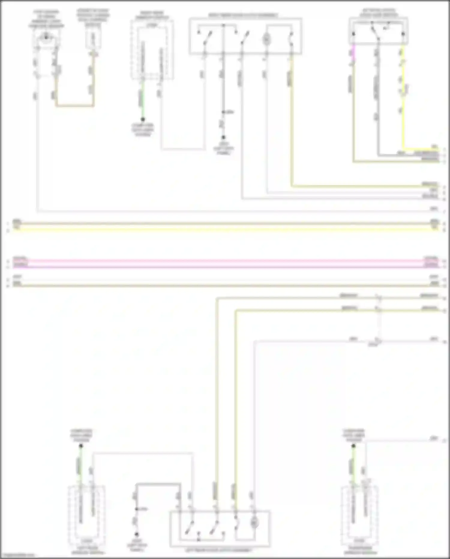 Wiring diagram right rear window switch logic for Chevrolet Malibu VIII facelift (2013-2016) (3 of 5)