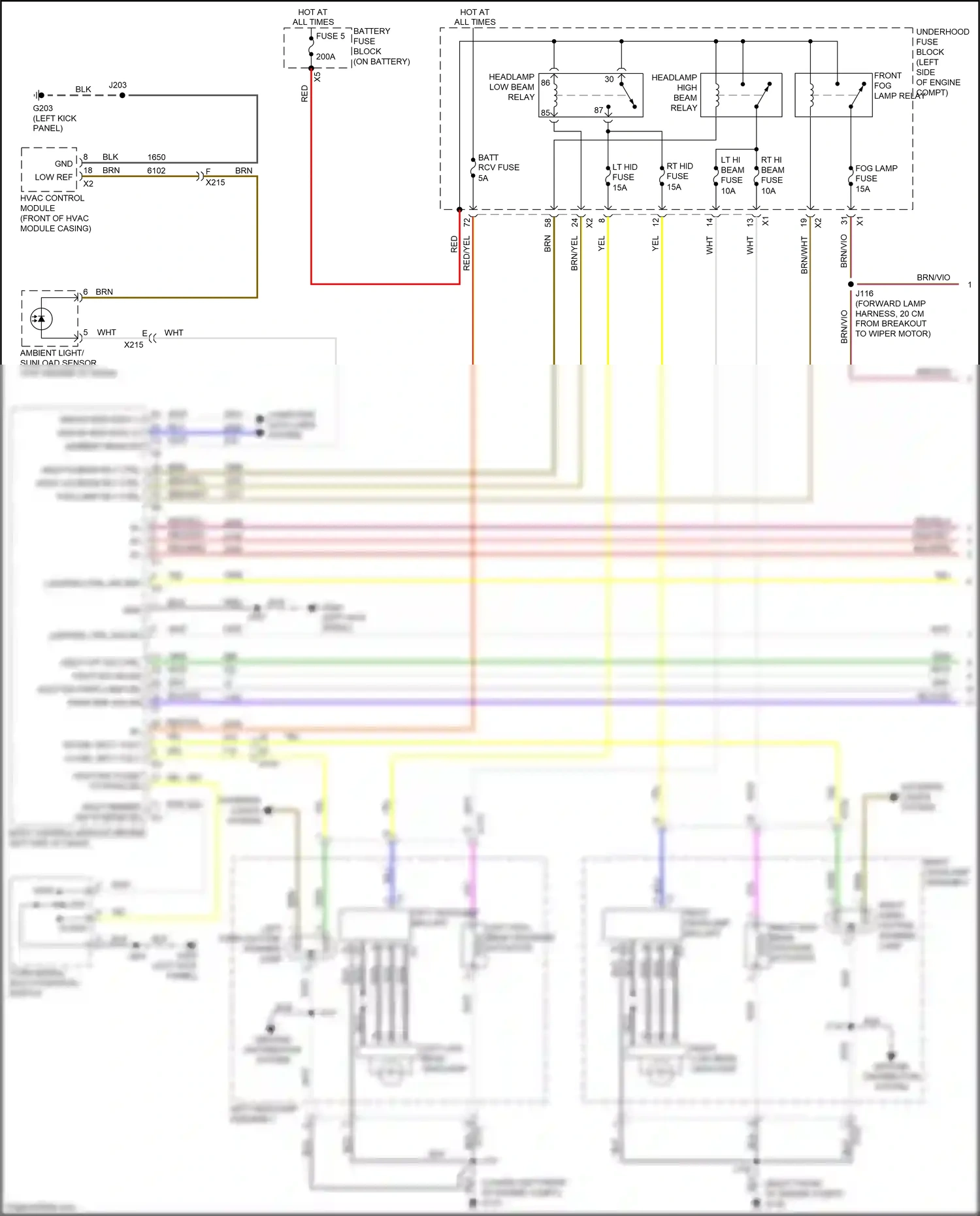 Chevrolet Malibu VIII facelift (2013-2016) turn signal/ multi-function switch wiring diagram  (4 of 8)