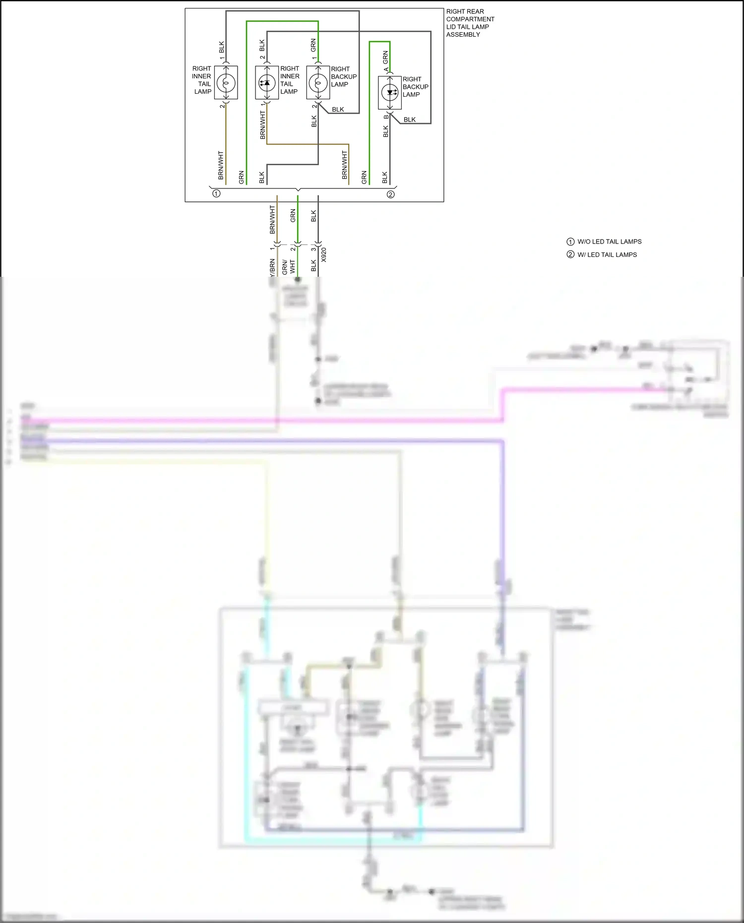 Chevrolet Malibu VIII facelift (2013-2016) turn signal/ multi-function switch wiring diagram  (2 of 8)