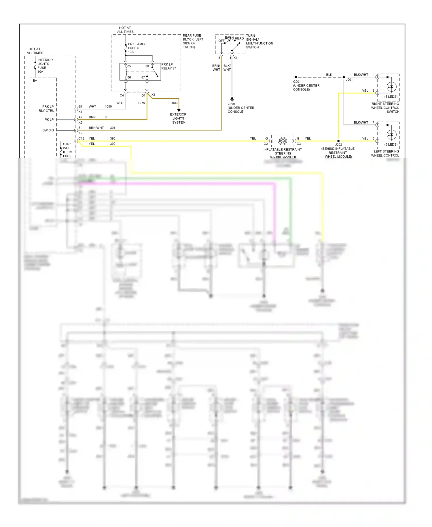 Chevrolet Malibu VIII (2011-2014) driver window switch wiring diagram  (1 of 2)