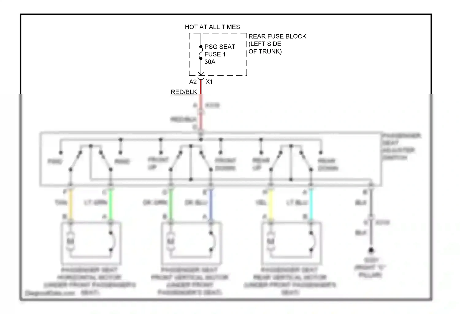Wiring diagram front down for Chevrolet Malibu VIII (2011-2014) (2 of 2)