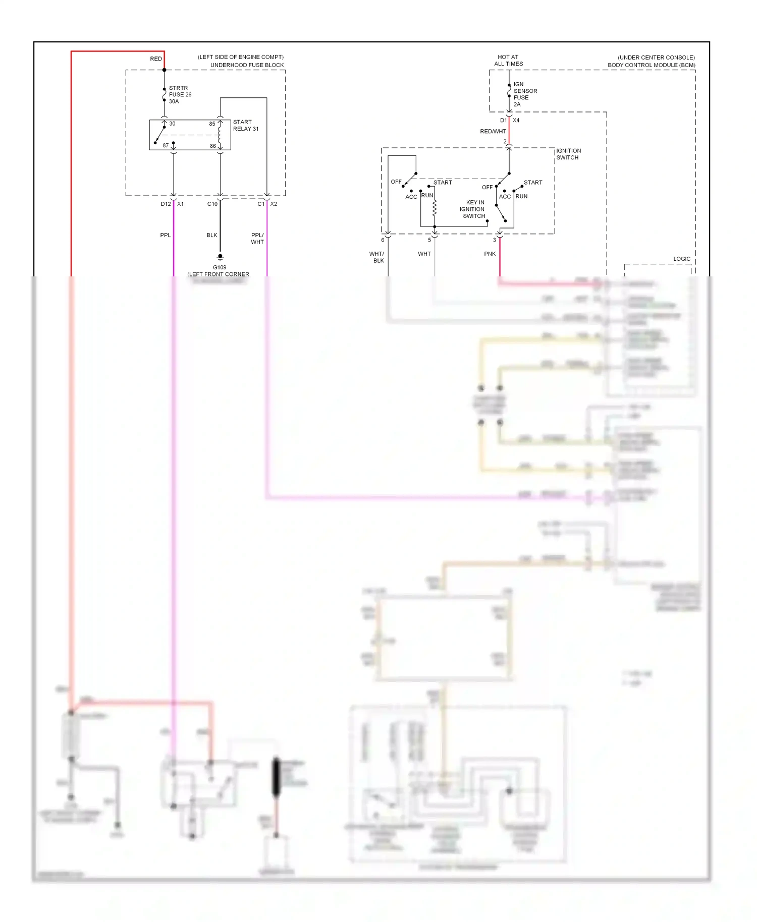 Chevrolet Malibu VIII (2011-2014) ignition switch wiring diagram  (6 of 14)