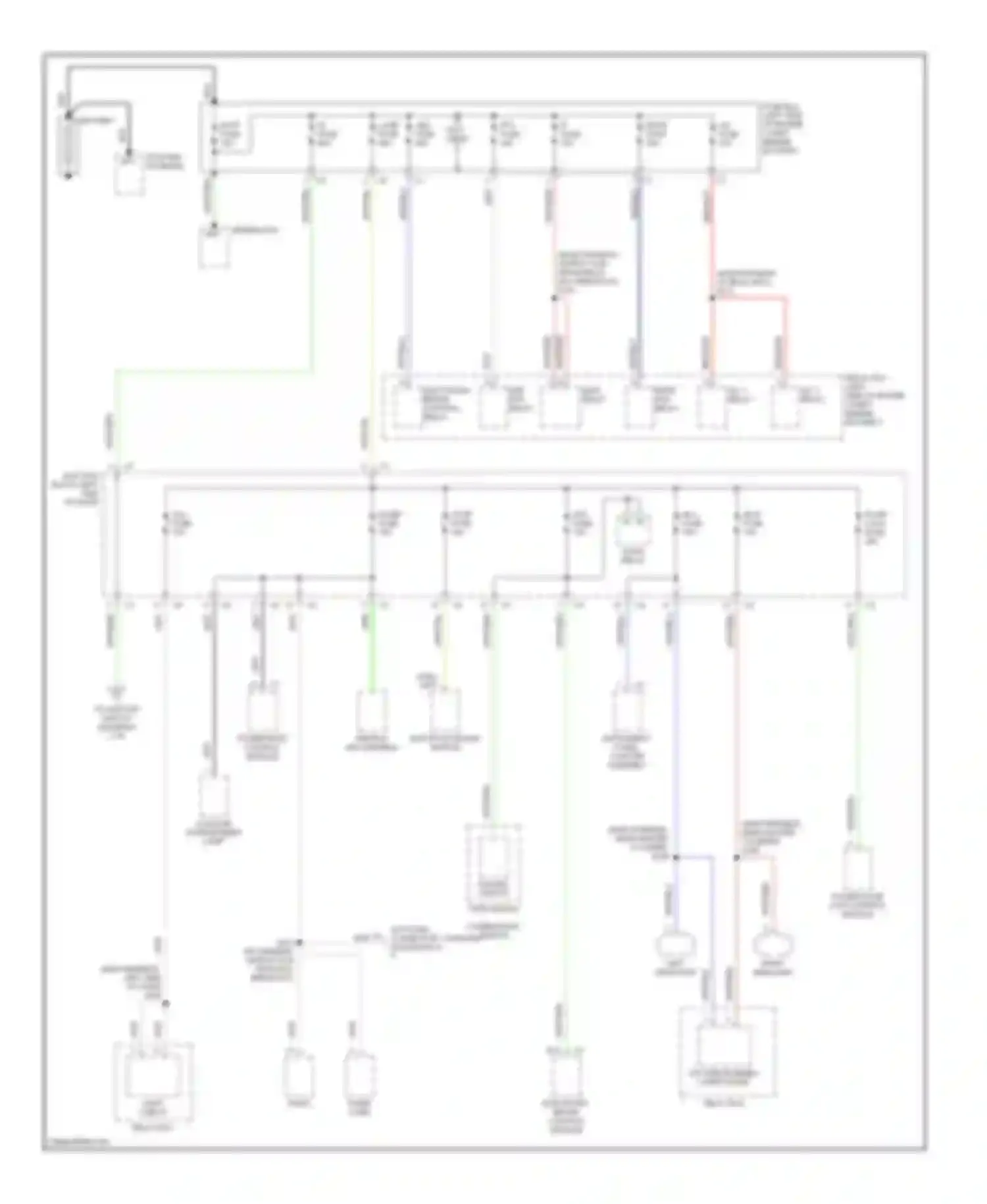 Metro Chevrolet I (1997-2001): Power distribution circuit (1 of 2)