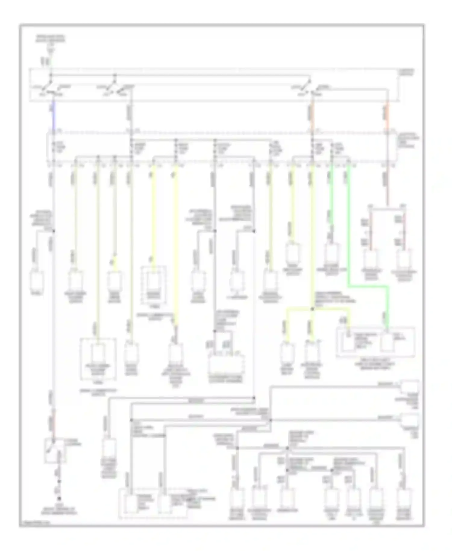 Metro Chevrolet I (1997-2001): Power distribution circuit (2 of 2)