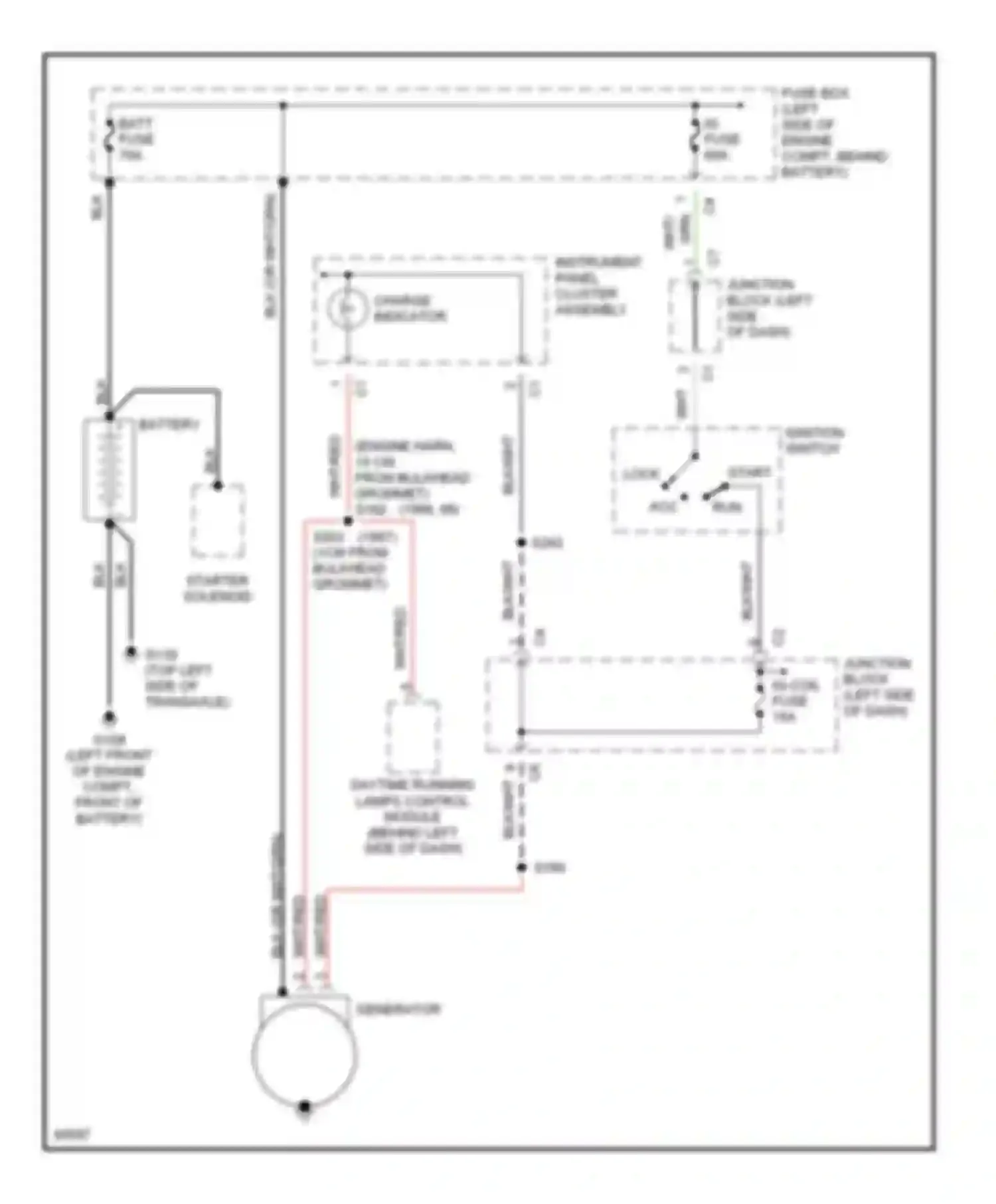 Metro Chevrolet I (1997-2001): Charging circuit