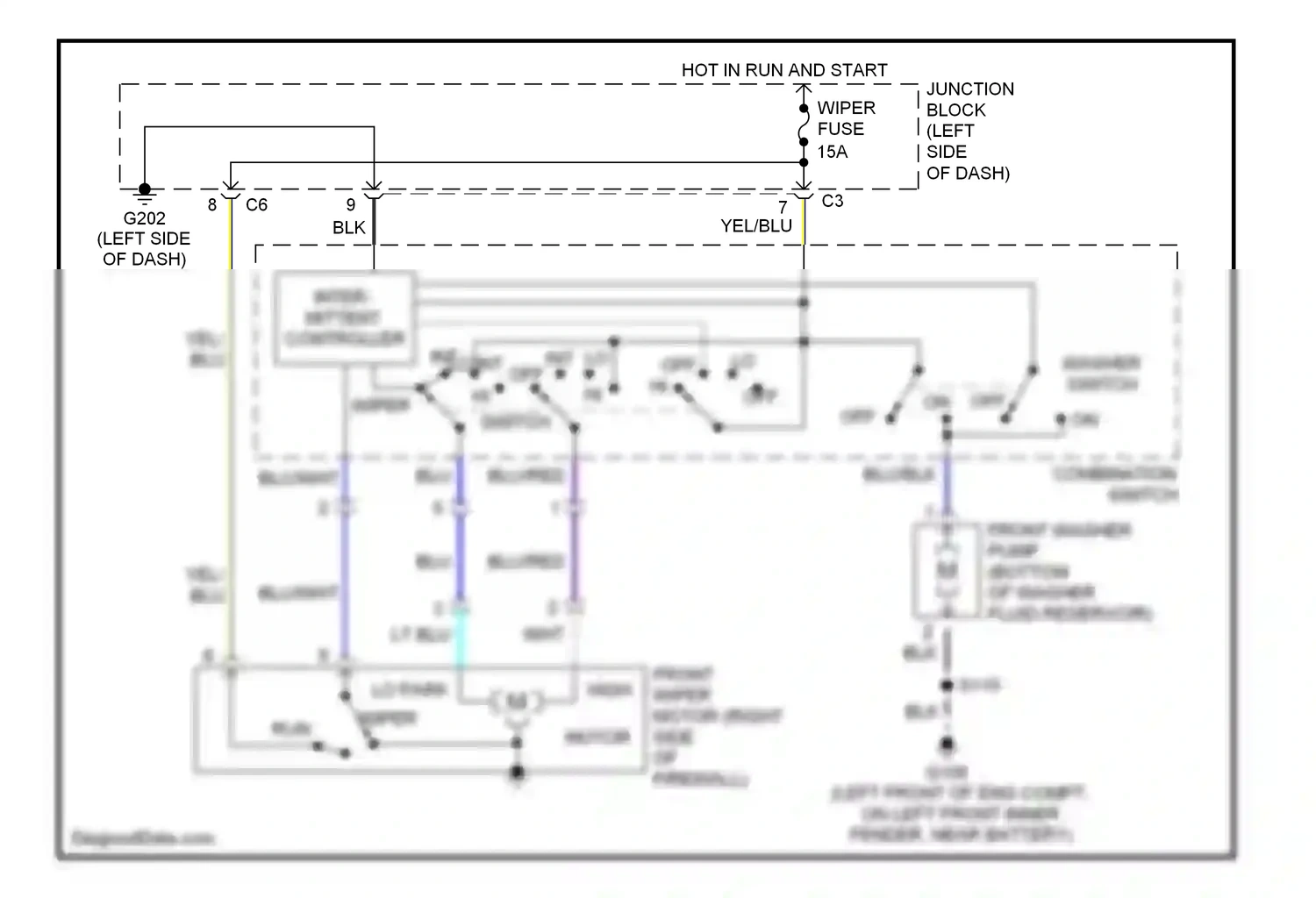 Chevrolet Metro I (1997-2001) controller wiring diagram  (1 of 1)