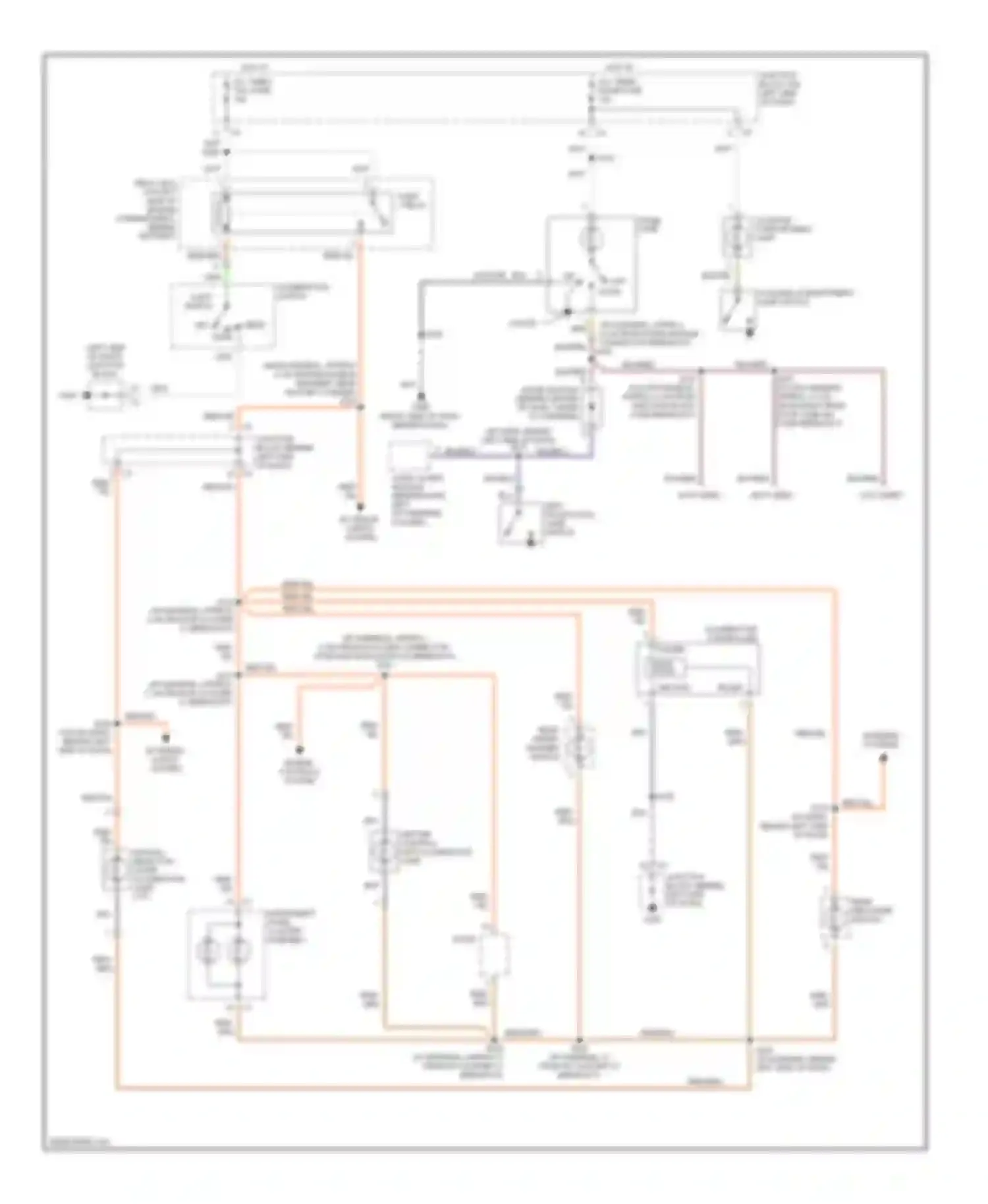 Wiring diagram illumination controller for Chevrolet Metro I (1997-2001) (2 of 2)