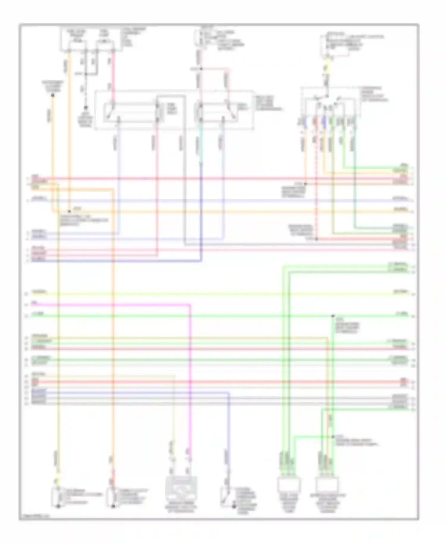 Wiring diagram instrument cluster system for Chevrolet Metro I (1997-2001) (2 of 3)