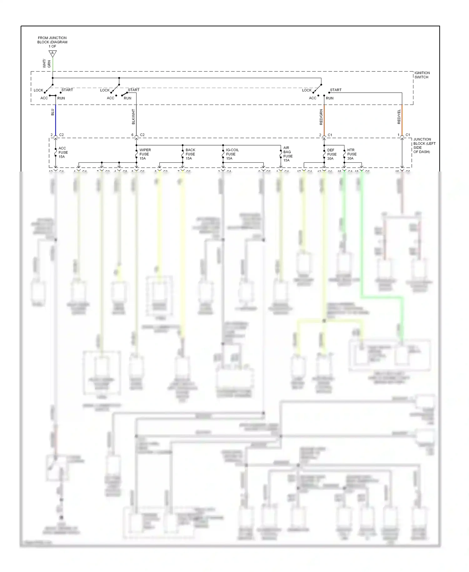 Chevrolet Metro I (1997-2001) transaxle range switch wiring diagram  (1 of 1)