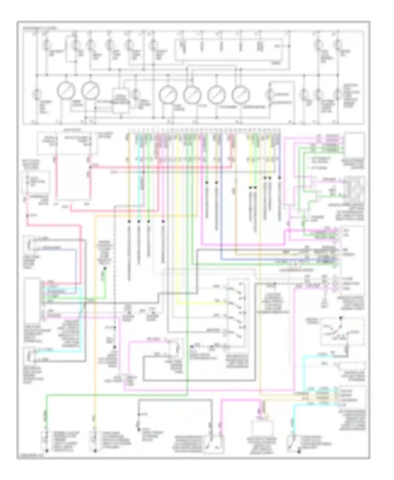Wiring diagram check gauges lamp driver for Chevrolet Pickup C2500  (1988-2000) (2 of 7)
