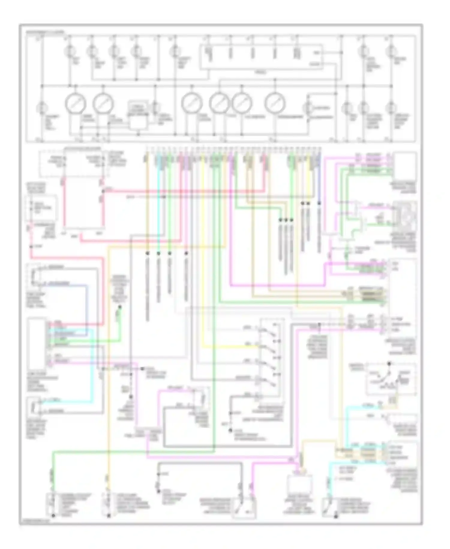 Wiring diagram hot in run, bulb test or start for Chevrolet Pickup C2500  (1988-2000) (41 of 57)