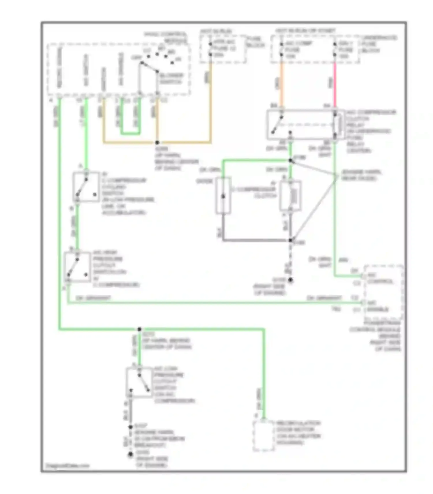 Wiring diagram fuse block for Chevrolet Pickup C3500  (1988-2000) (75 of 82)