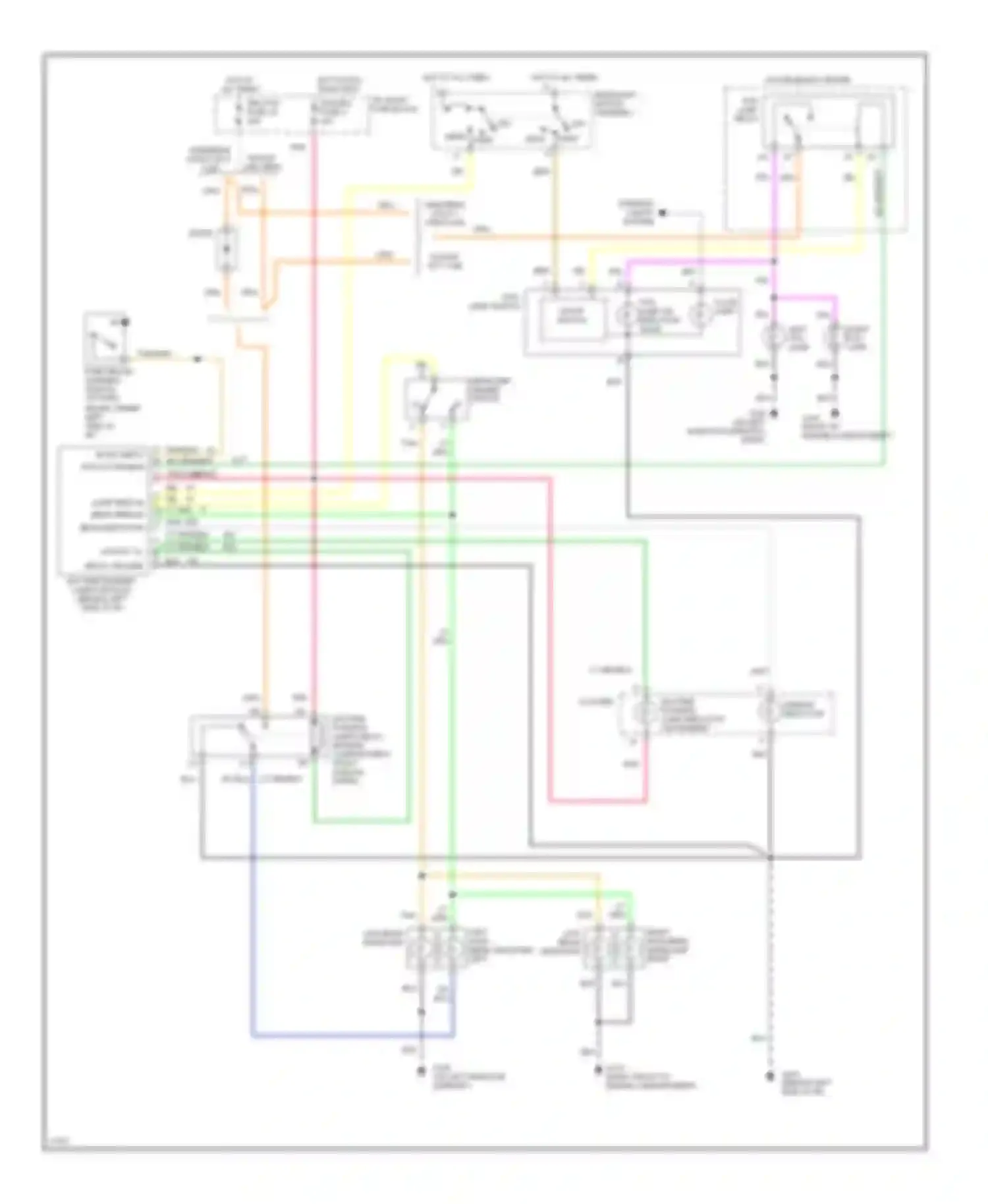 Wiring diagram fog lamp on indicator solid state switch for Chevrolet Pickup K1500  (1988-1999) (1 of 4)