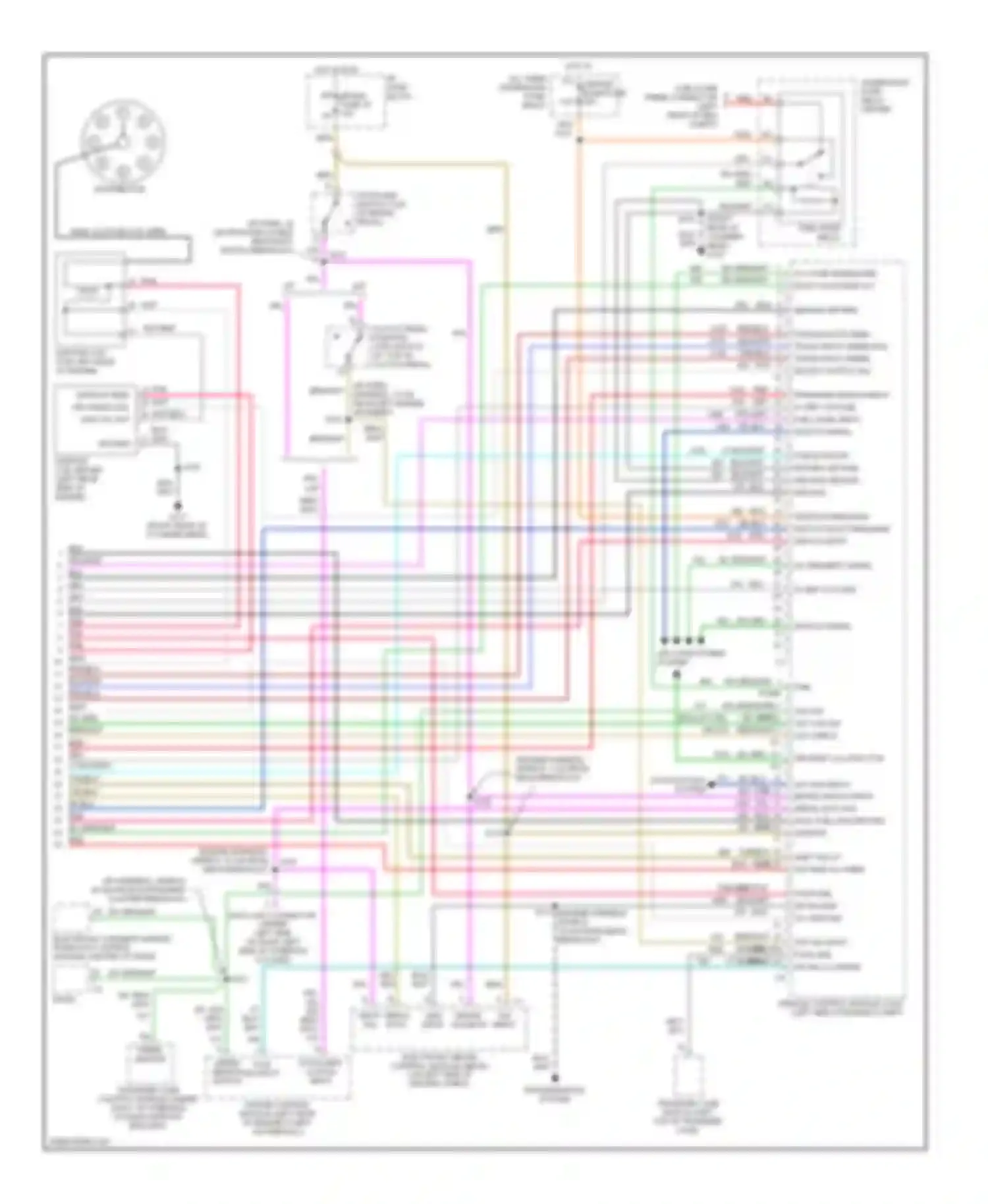 Wiring diagram force motor feed trans input speed rtn trans input speed sig est output sig for Chevrolet Pickup K1500  (1988-1999) (1 of 2)