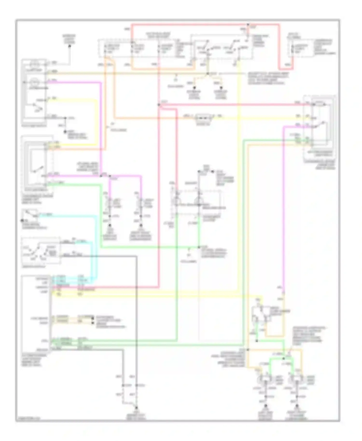 Wiring diagram left head- lamp right head- lamp for Chevrolet Pickup K2500  (1988-2000) (1 of 1)