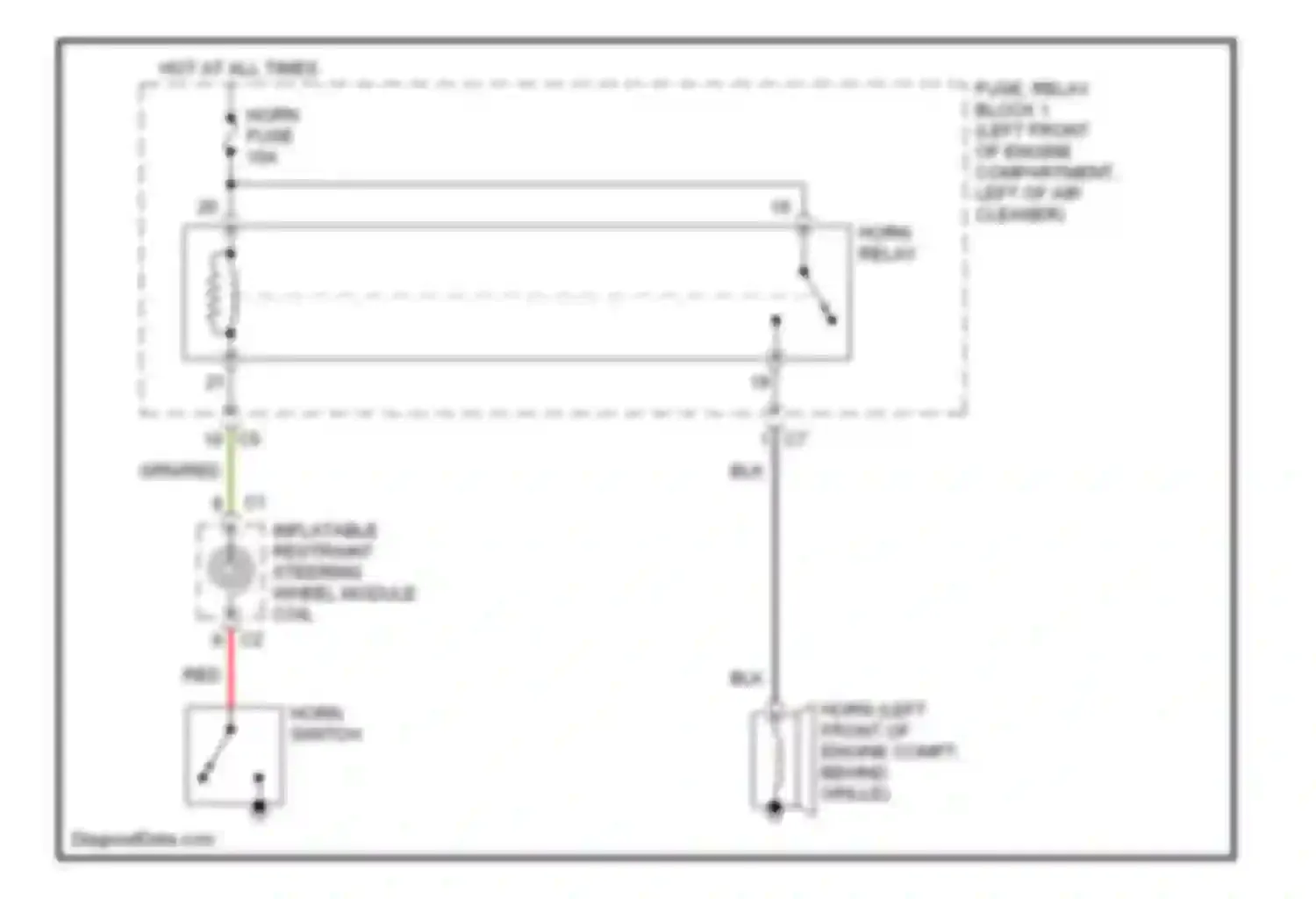 Wiring diagram blk for Chevrolet Prizm I (1997-2002) (16 of 36)