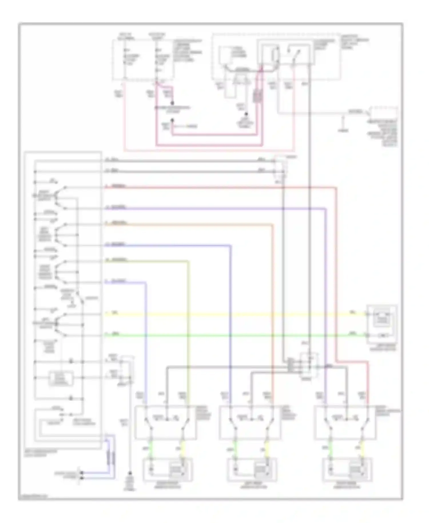 Wiring diagram left door lock switch unlock for Chevrolet Prizm I (1997-2002) (1 of 1)