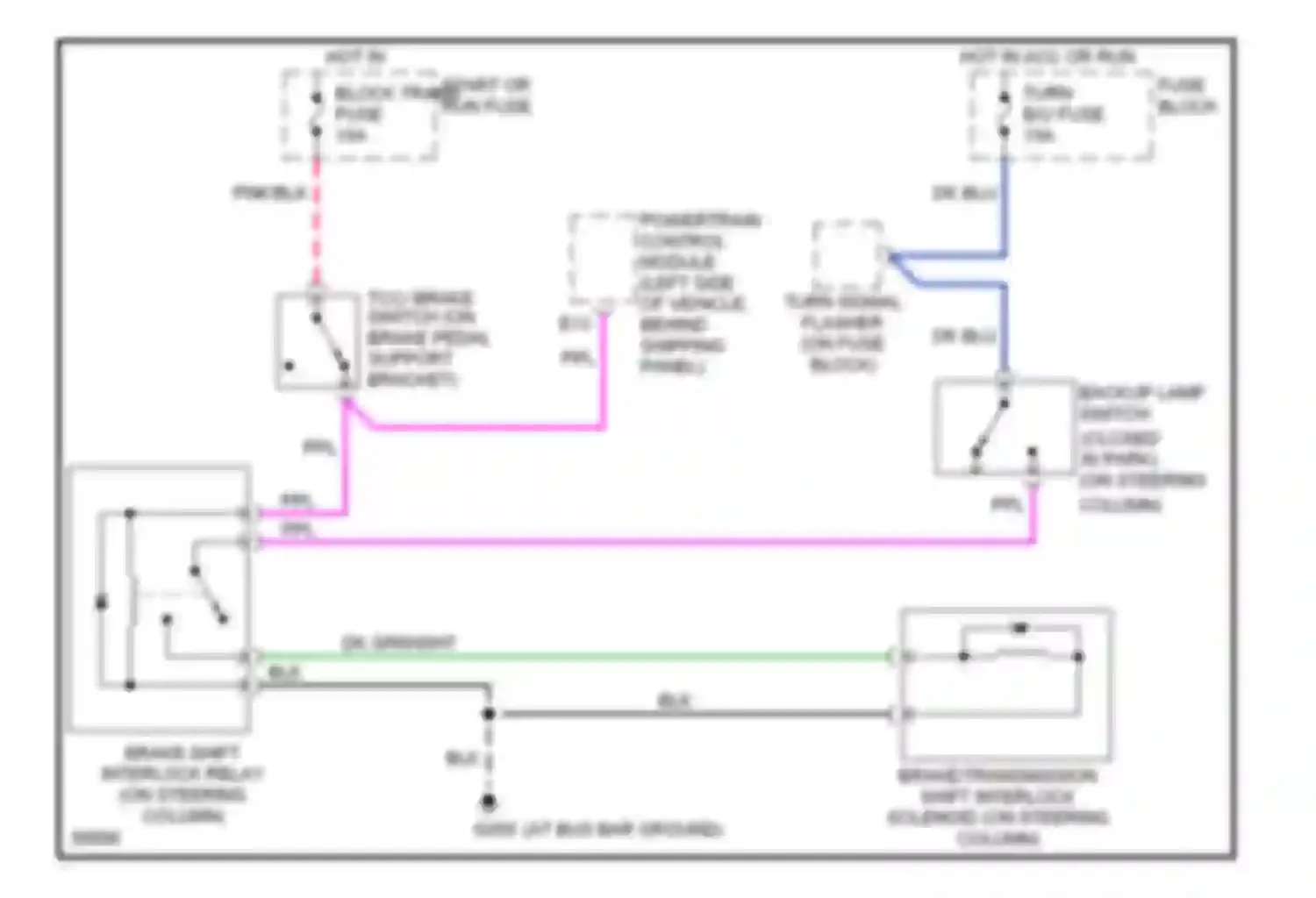 RV Cutaway G30 Chevrolet  (1985-1994): Shift interlock circuit, cutaway chassis