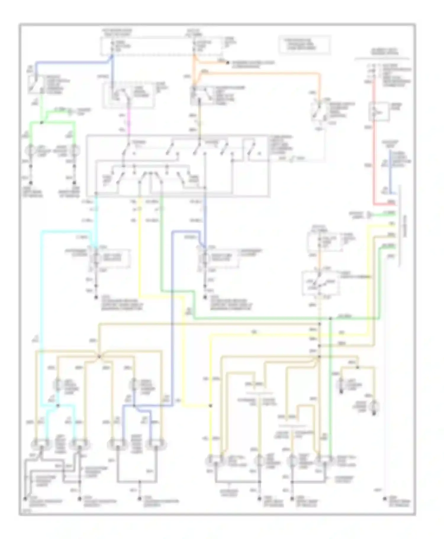 Wiring diagram w/o daytime running lights for Chevrolet RV Cutaway G30  (1985-1994) (1 of 1)