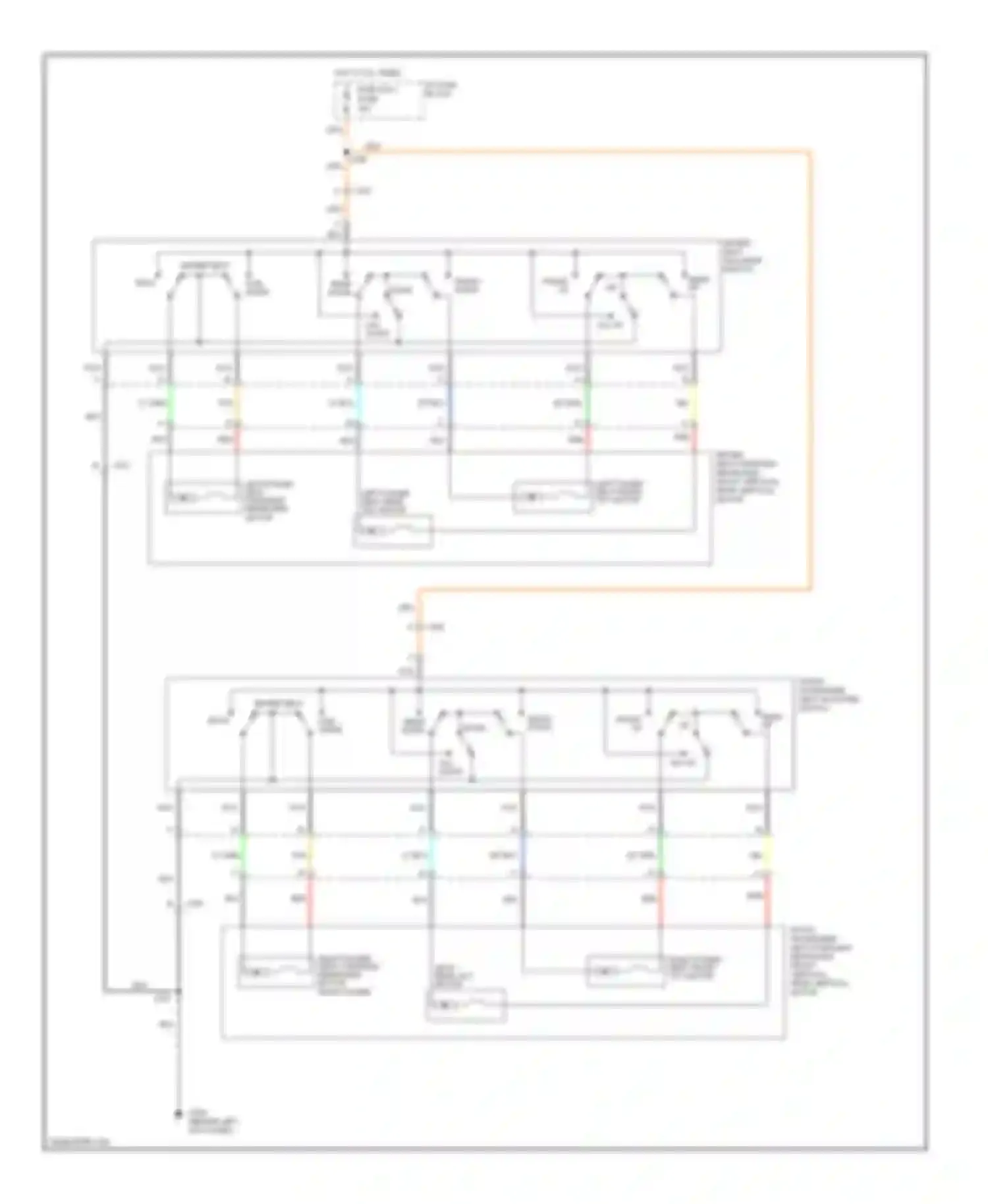 Wiring diagram front passenger seat forward/ rearward, front vertical, rear vertical motor for Chevrolet RV Cutaway G3500  (1997-2013) (1 of 1)