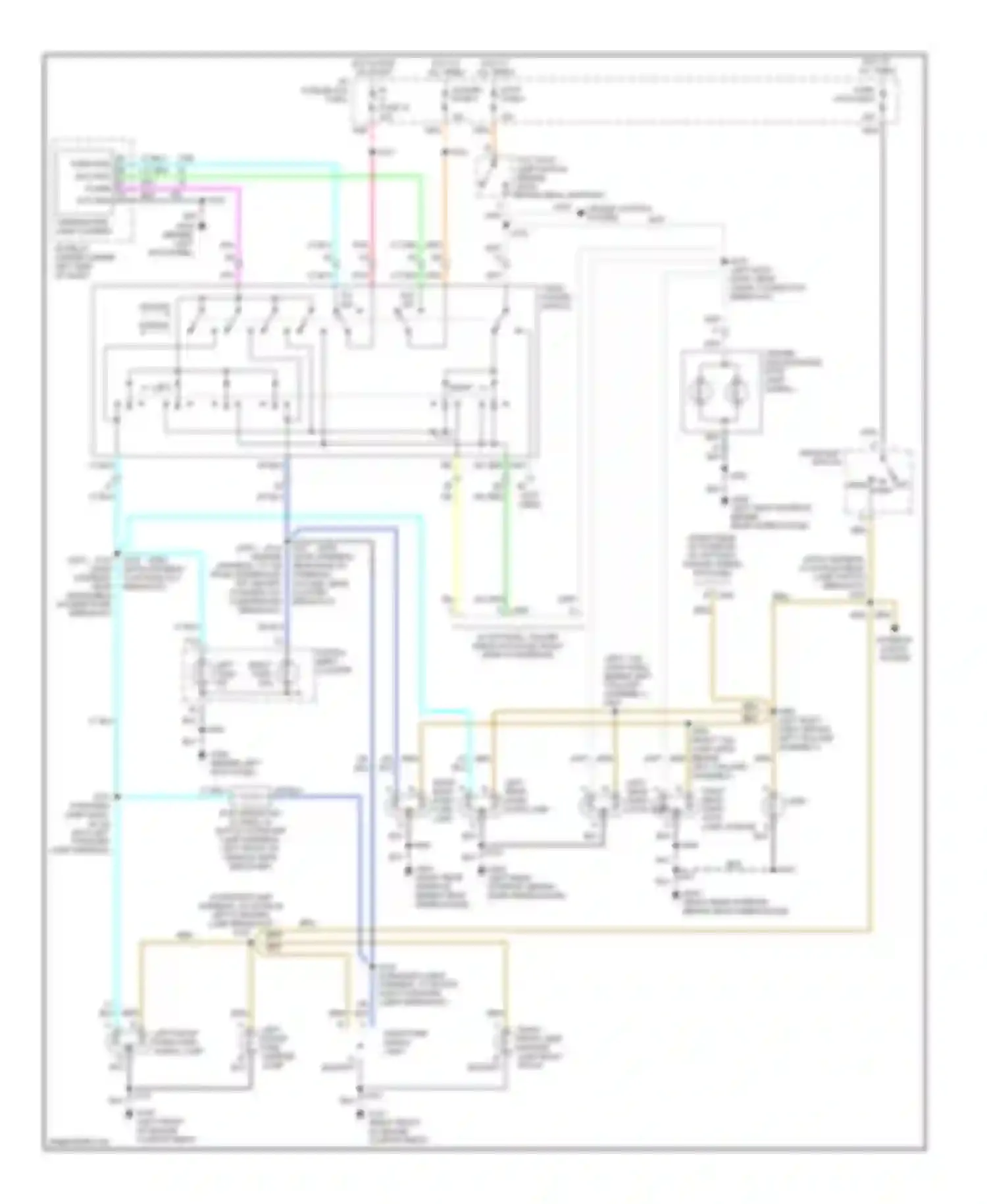 Wiring diagram left front park/turn signal lamp for Chevrolet RV Cutaway G3500  (1997-2013) (5 of 6)
