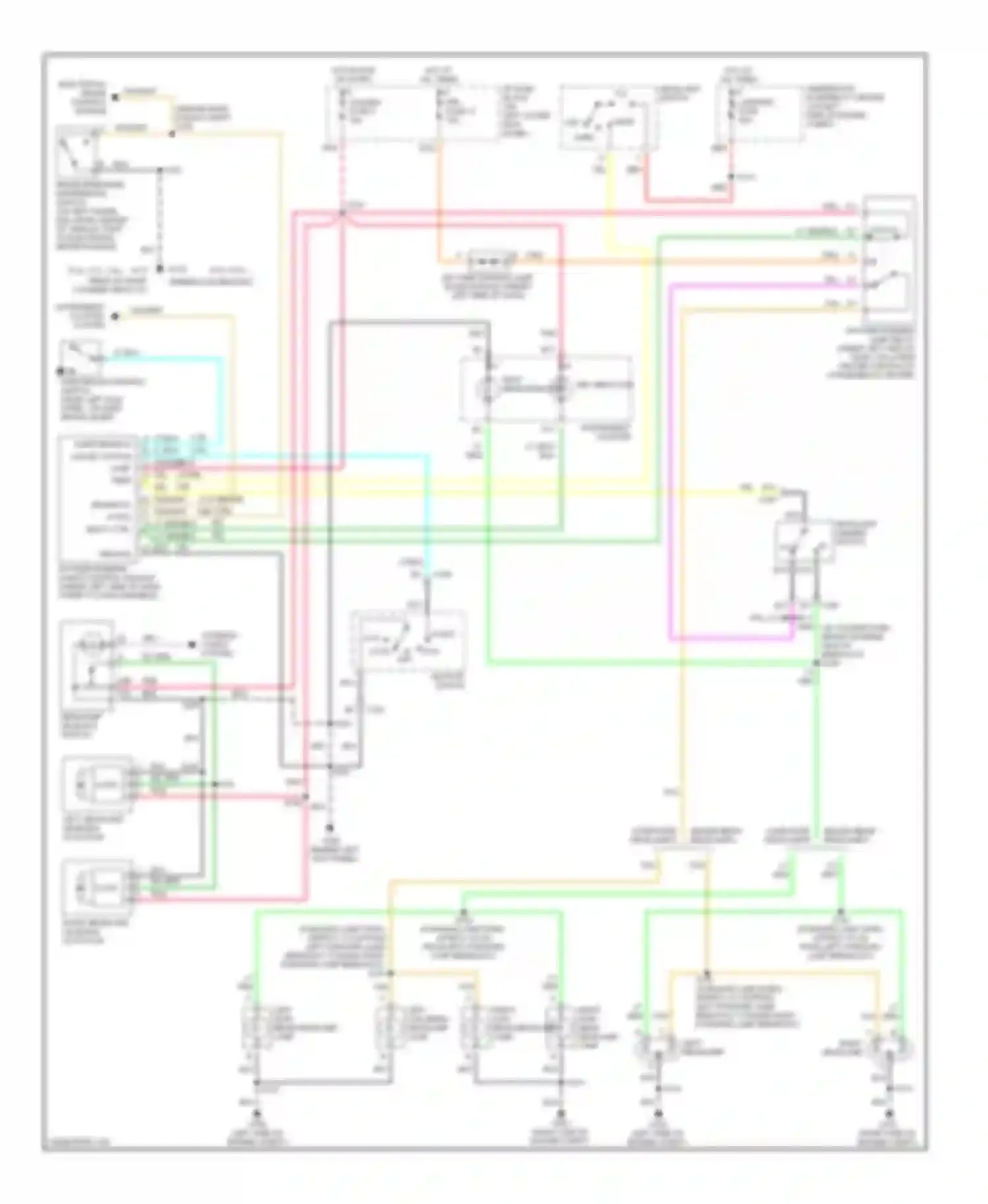 Wiring diagram left high beam headlamp lamp for Chevrolet RV Cutaway G3500  (1997-2013) (1 of 2)