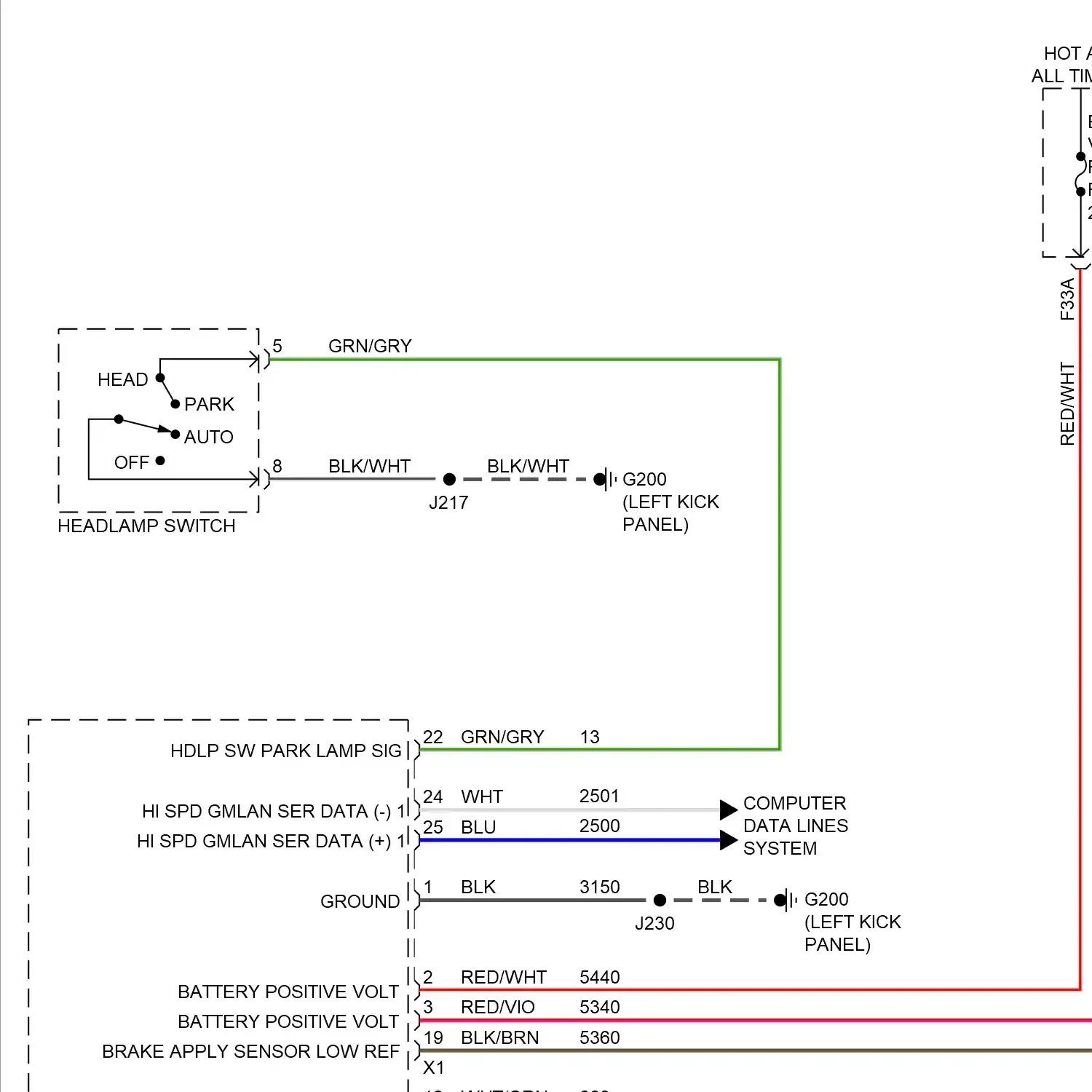 demo - Exterior lamps circuit (1 of 3) Exterior lamps circuit (1 of 3)