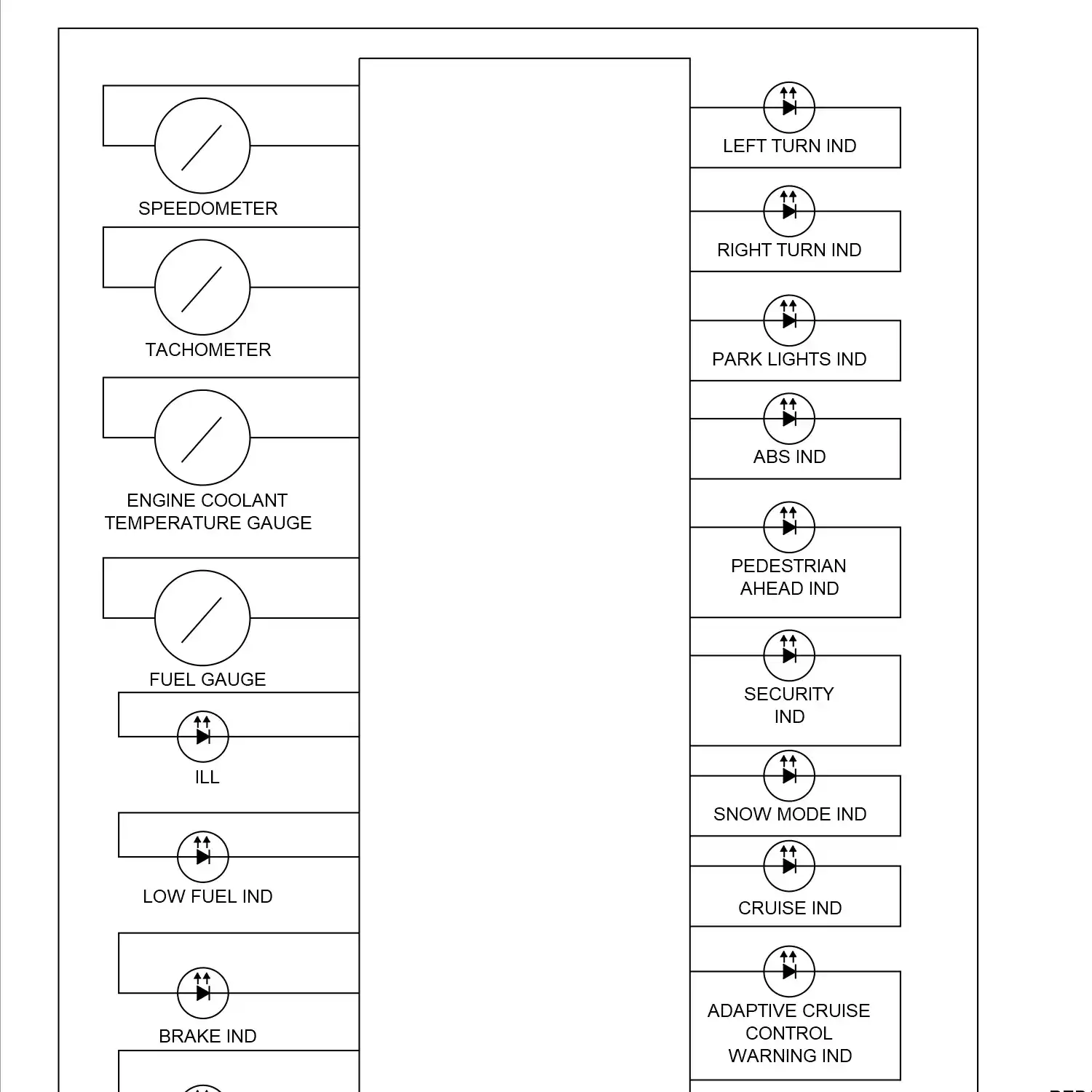 demo - Instrument cluster circuit, w/ 8 inch display (1 of 3) Instrument cluster circuit, w/ 8 inch display (1 of 3)