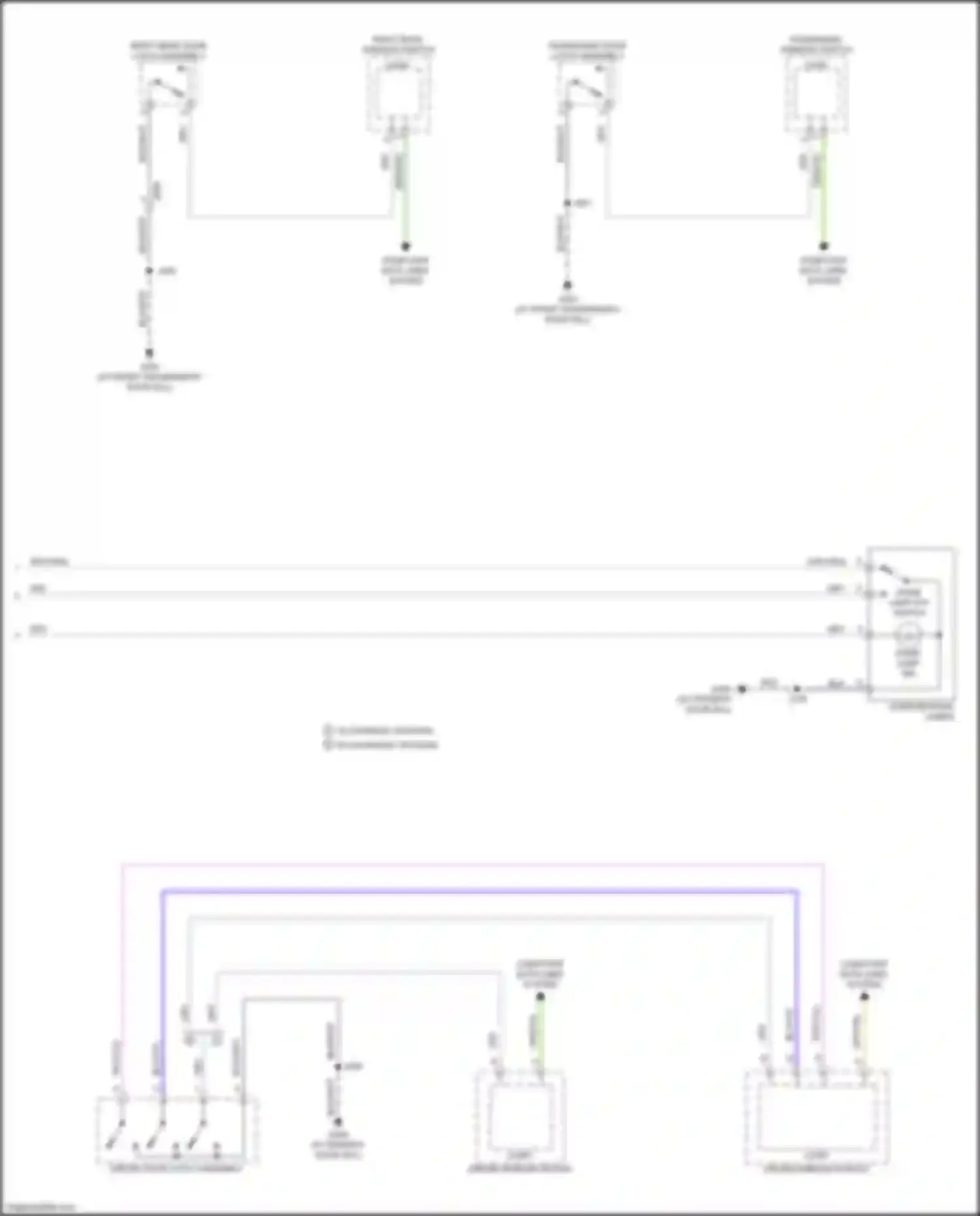 Wiring diagram passenger door latch assembly for Chevrolet Seeker I (2022-2024) (1 of 9)