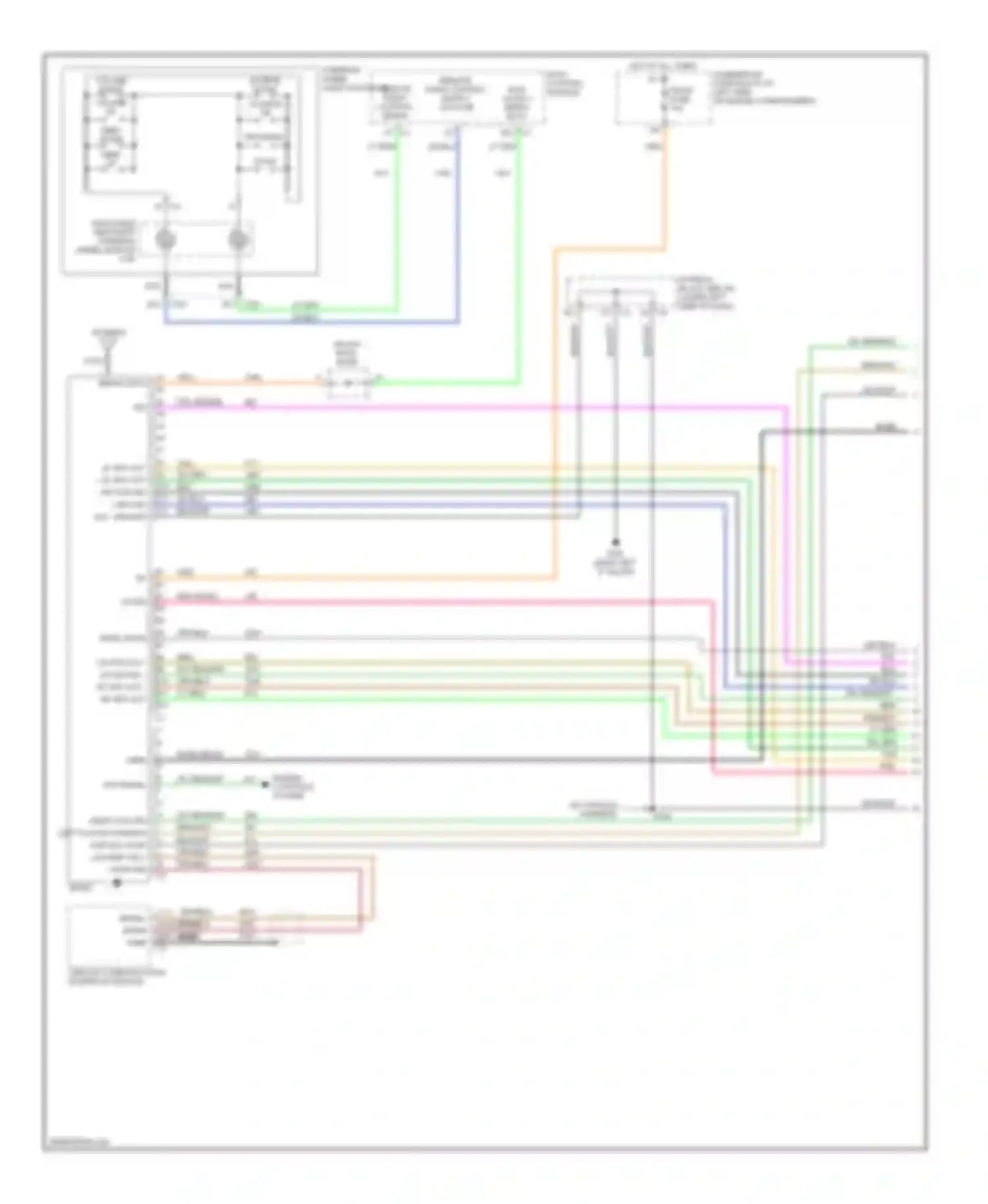 Wiring diagram lr aud sig + lr aud sig - rf spk out - rf spk out + for Chevrolet Silverado 1500 HD  (2001-2006) (1 of 1)