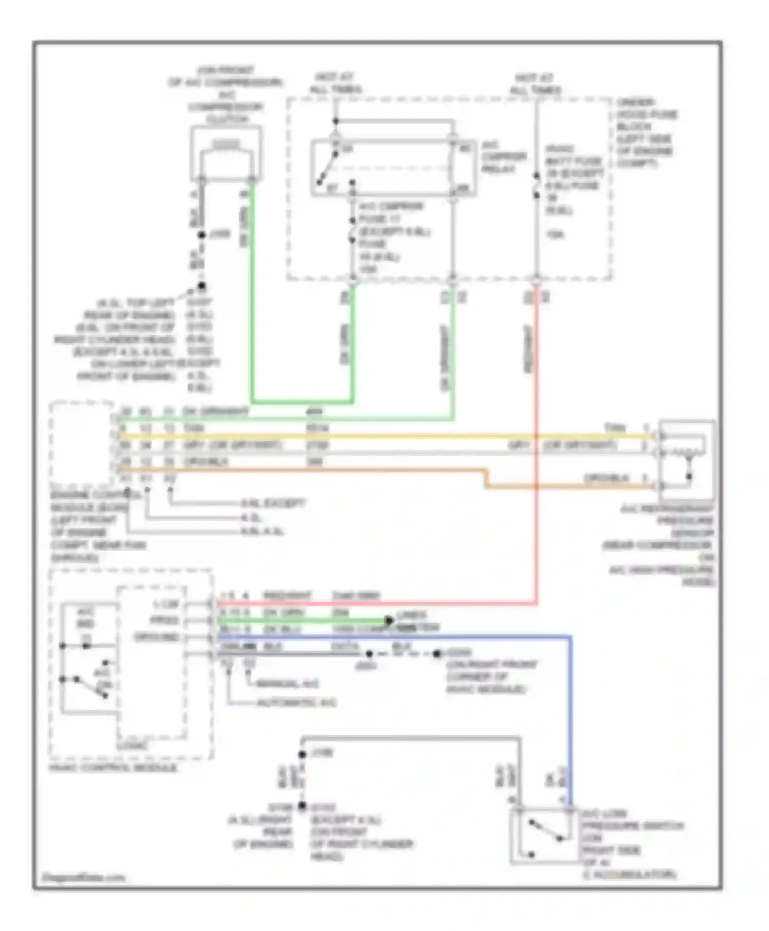 Silverado 1500 Chevrolet  (2000-2012): Compressor circuit