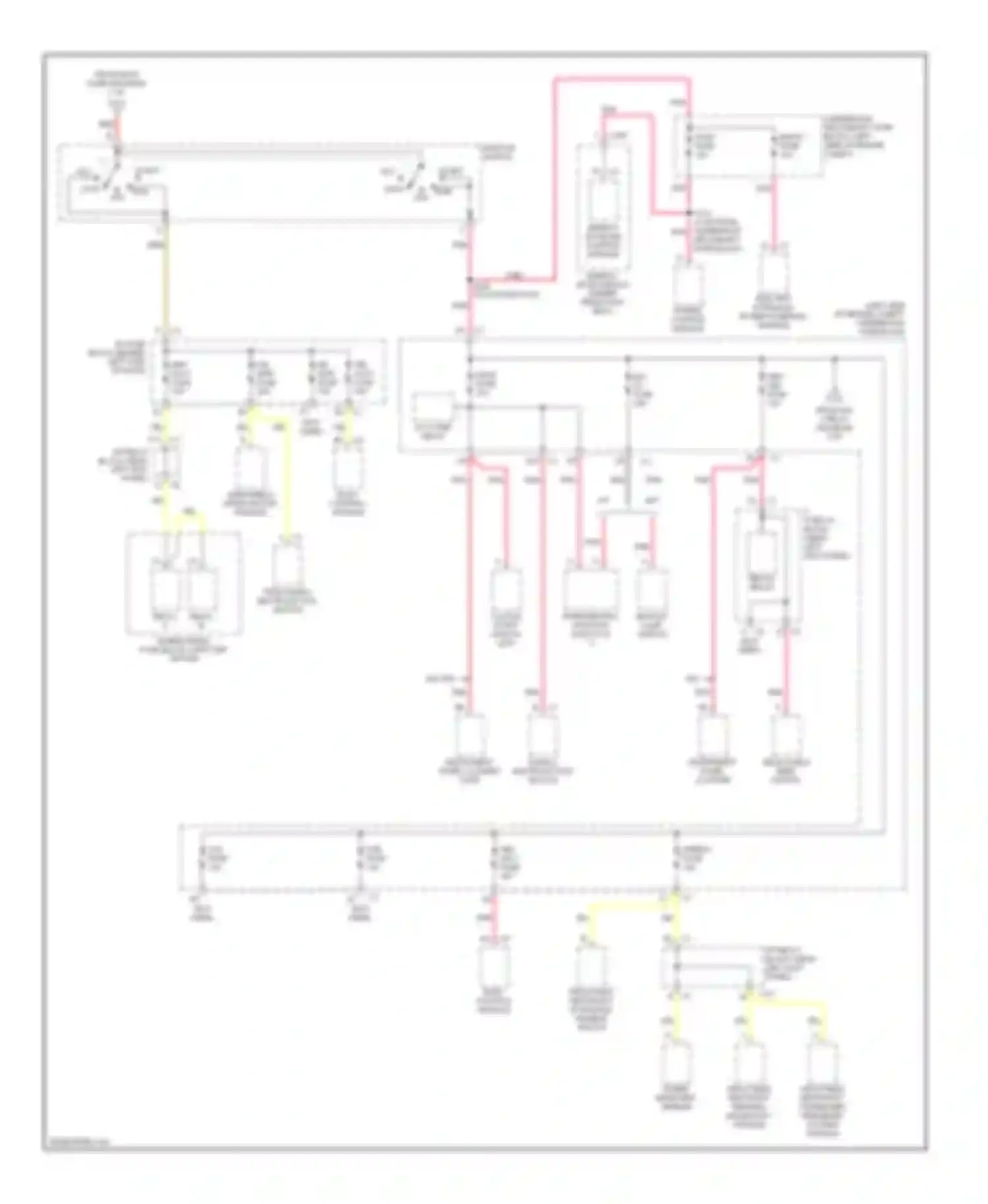 Wiring diagram inflatable restraint sensing, diagnostic module inside rearview mirror for Chevrolet Silverado 1500  (2000-2012) (1 of 1)
