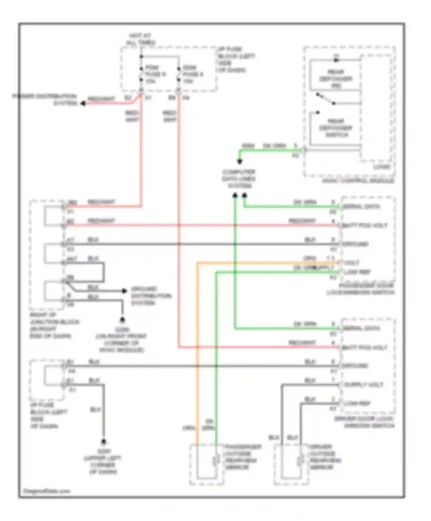 Wiring diagram rear defogger ind for Chevrolet Silverado 1500  (2000-2012) (6 of 7)