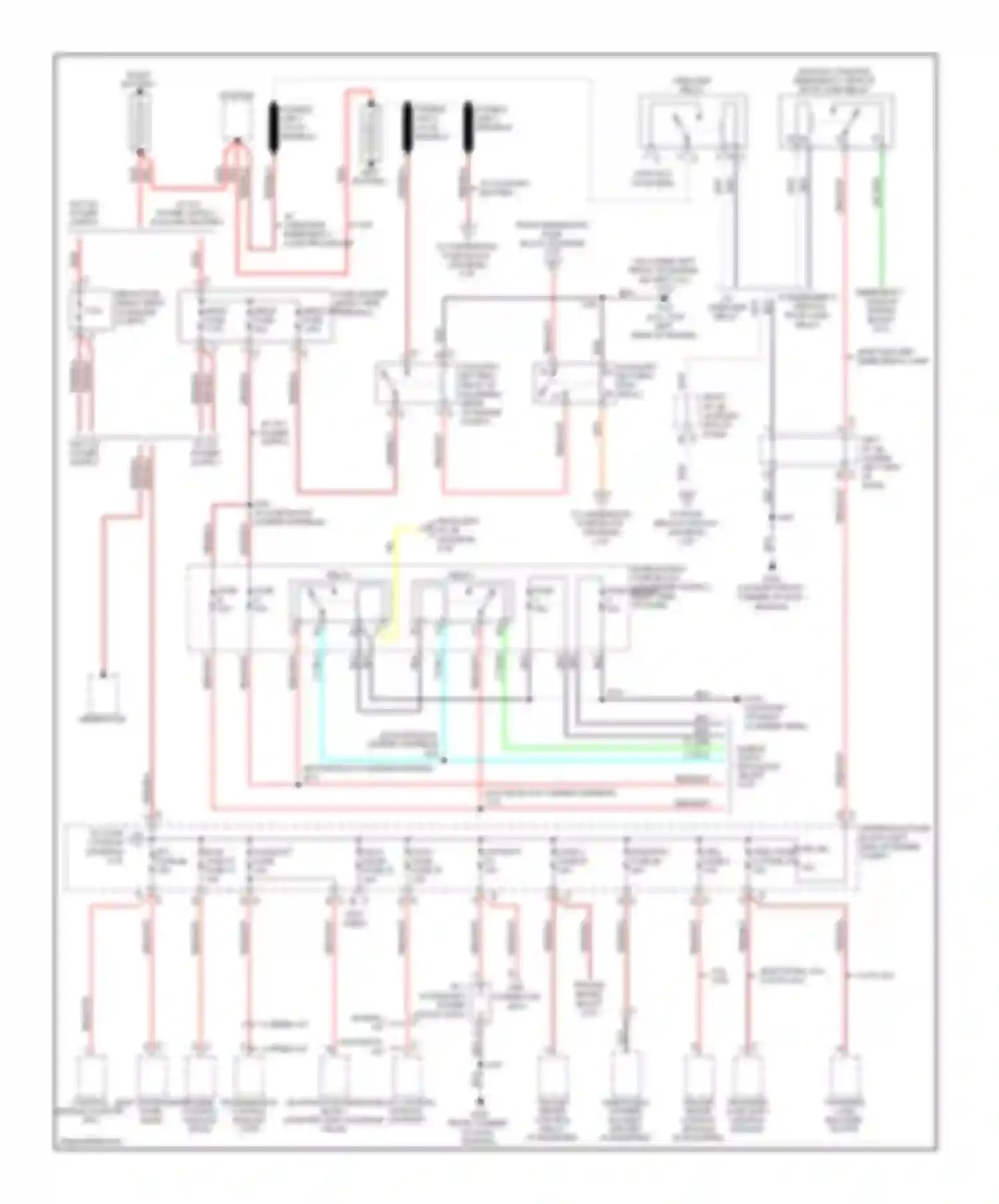 Wiring diagram tcm-batt ecm- fuse 14 batt fuse 12 for Chevrolet Silverado 1500  (2000-2012) (1 of 7)