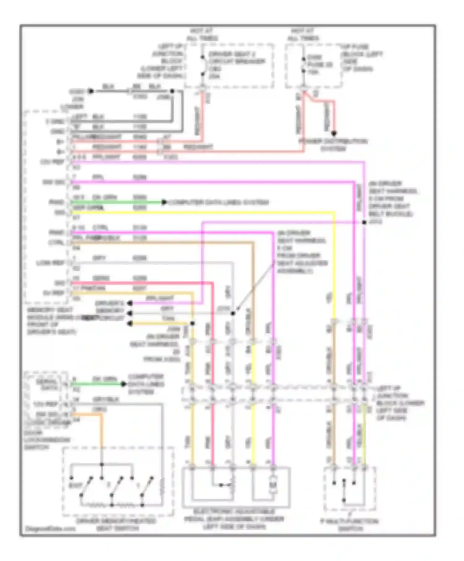 Wiring diagram 16 5 ser data rwd sig for Chevrolet Silverado 2500 HD  (2002-2012) (1 of 1)